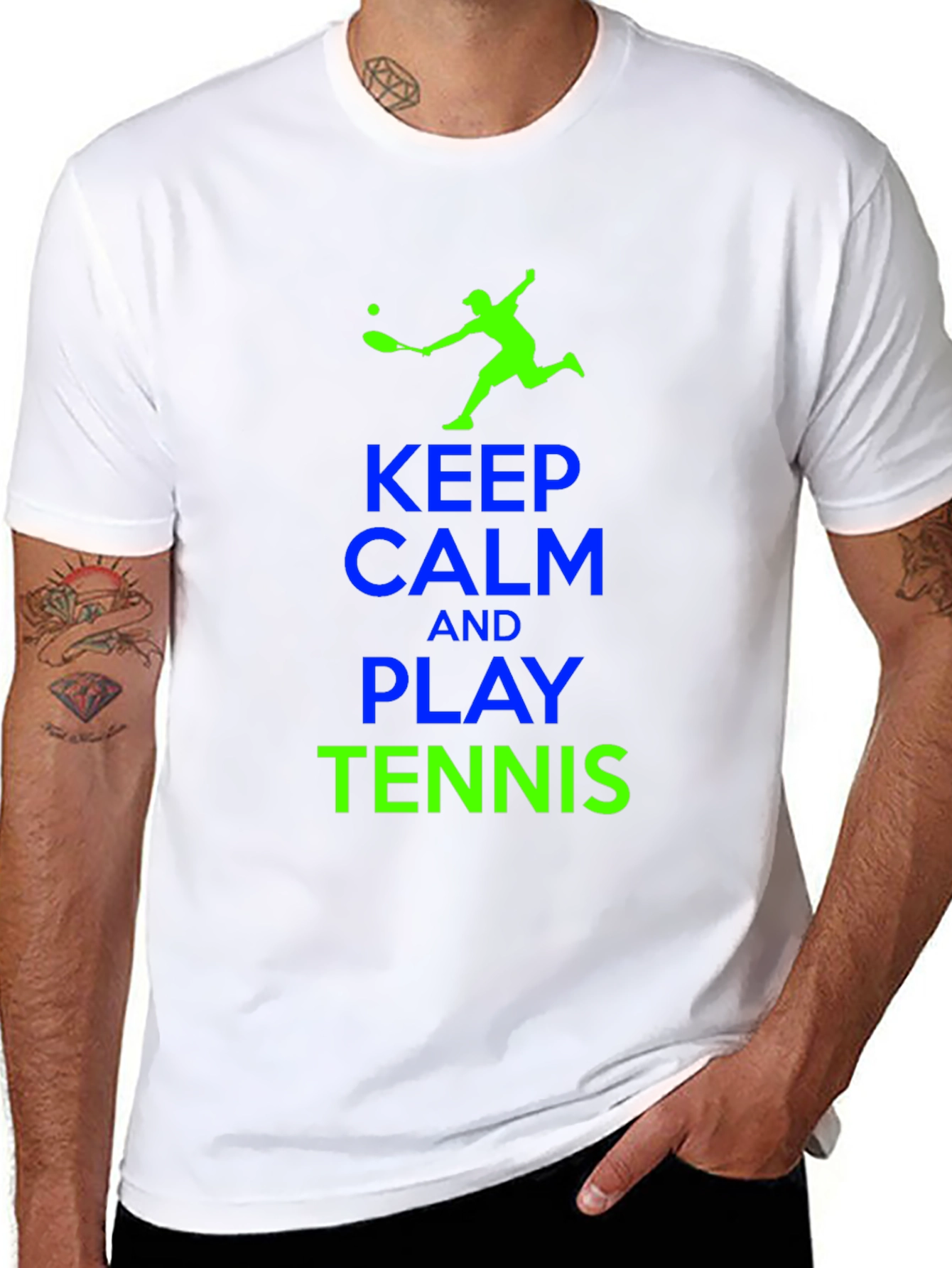 Keep Calm and Play Tennis Graphic Tee