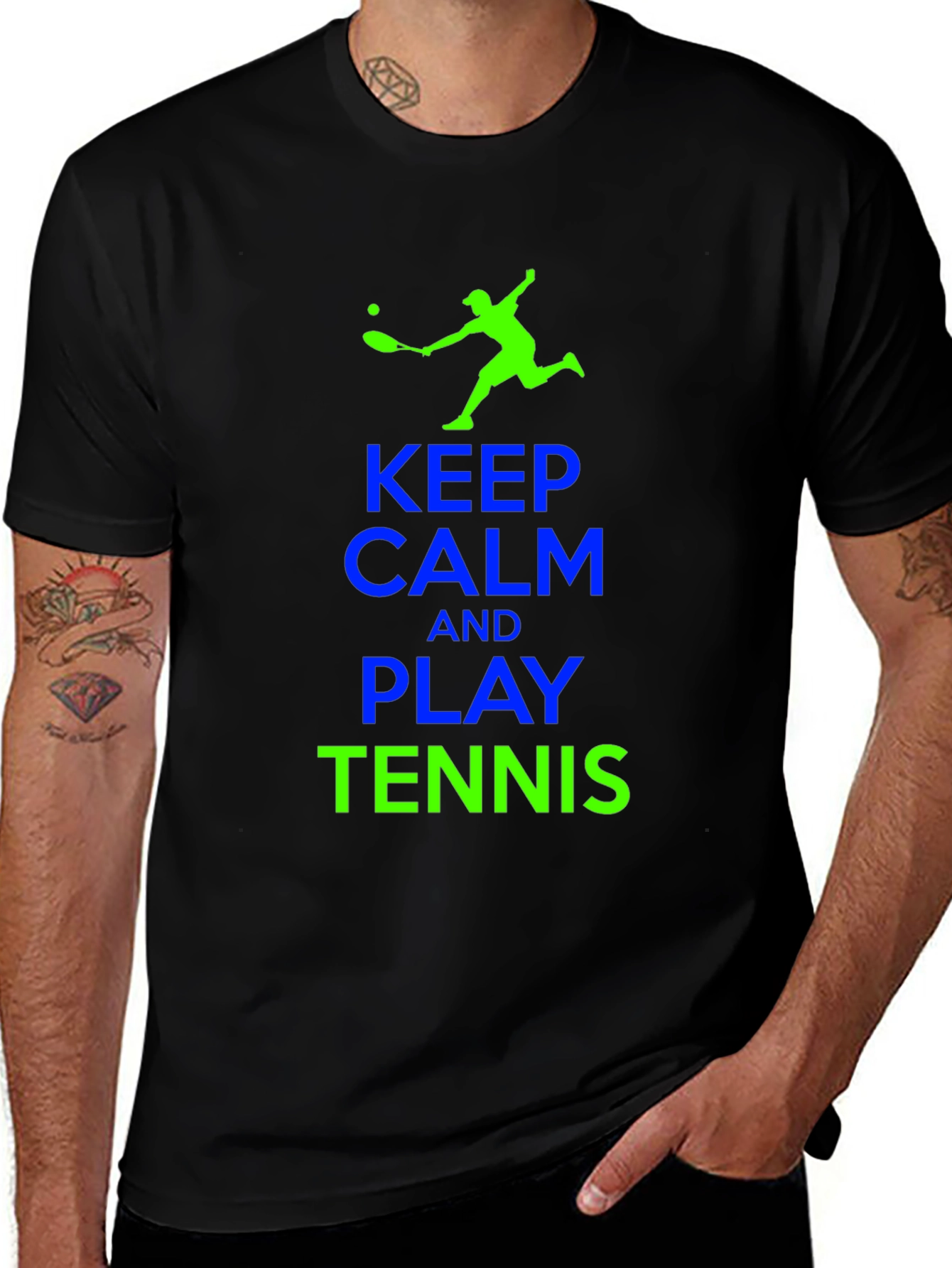Keep Calm and Play Tennis Graphic Tee