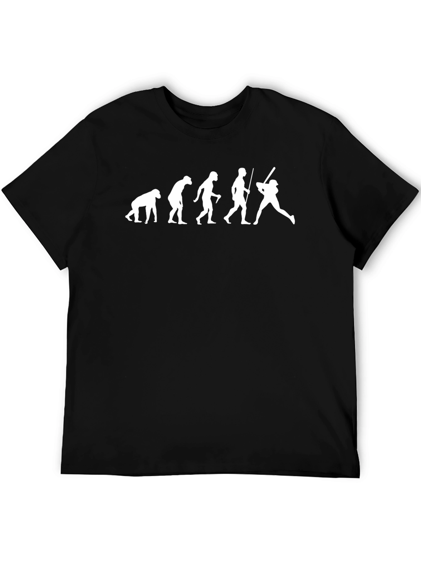 Evolution of Baseball T-Shirt - Black Cotton Tee