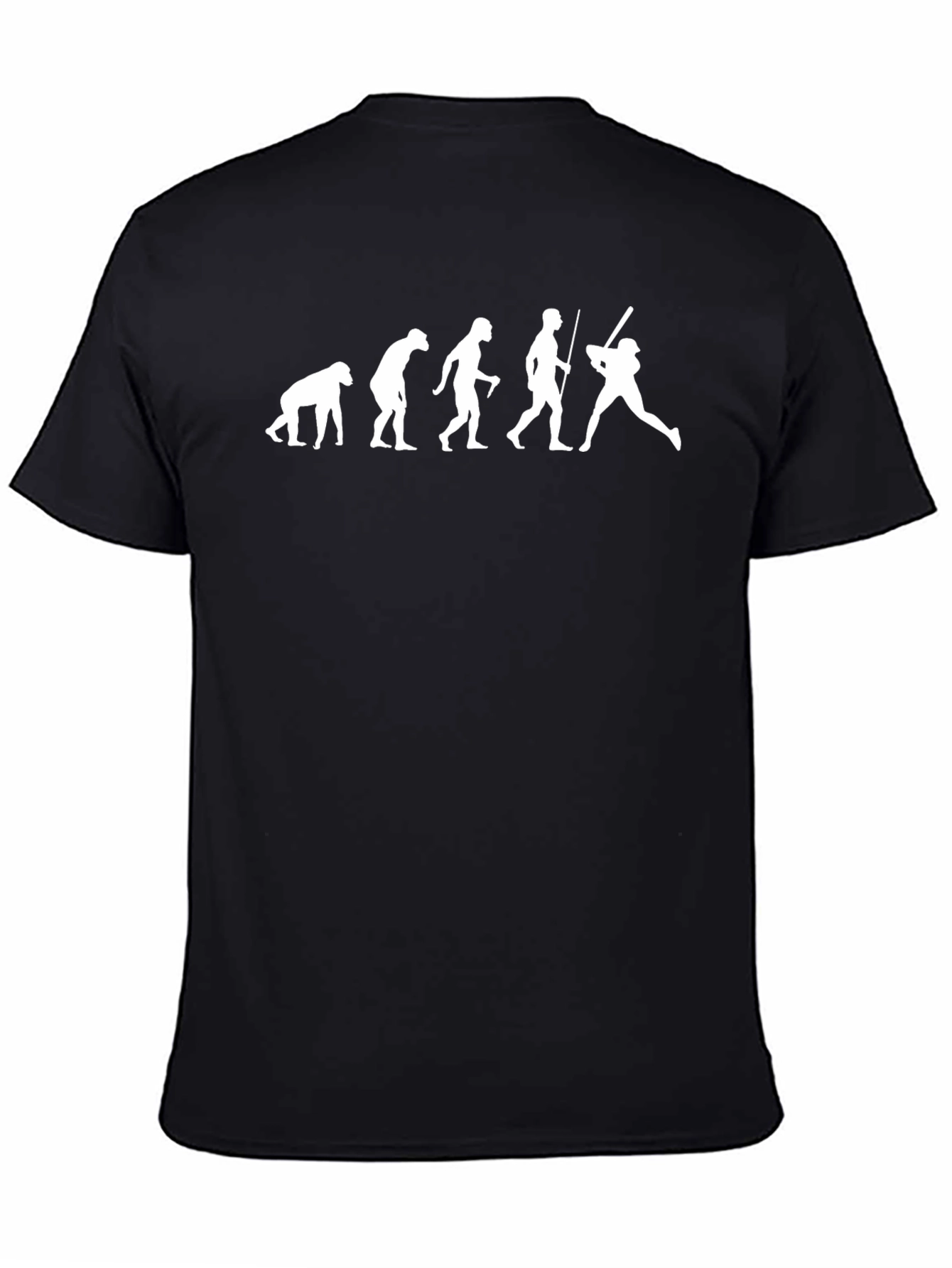 Evolution of Baseball T-Shirt - Black Cotton Tee