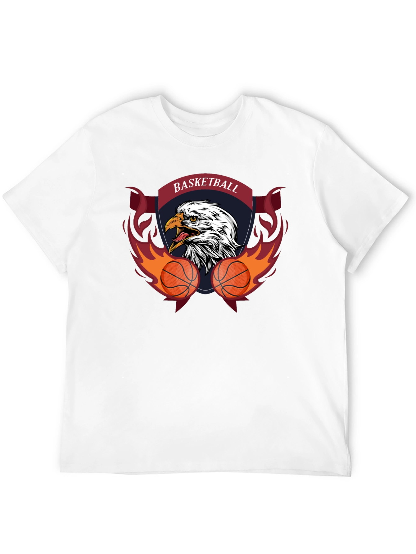 Basketball Eagle Graphic Tee - Black