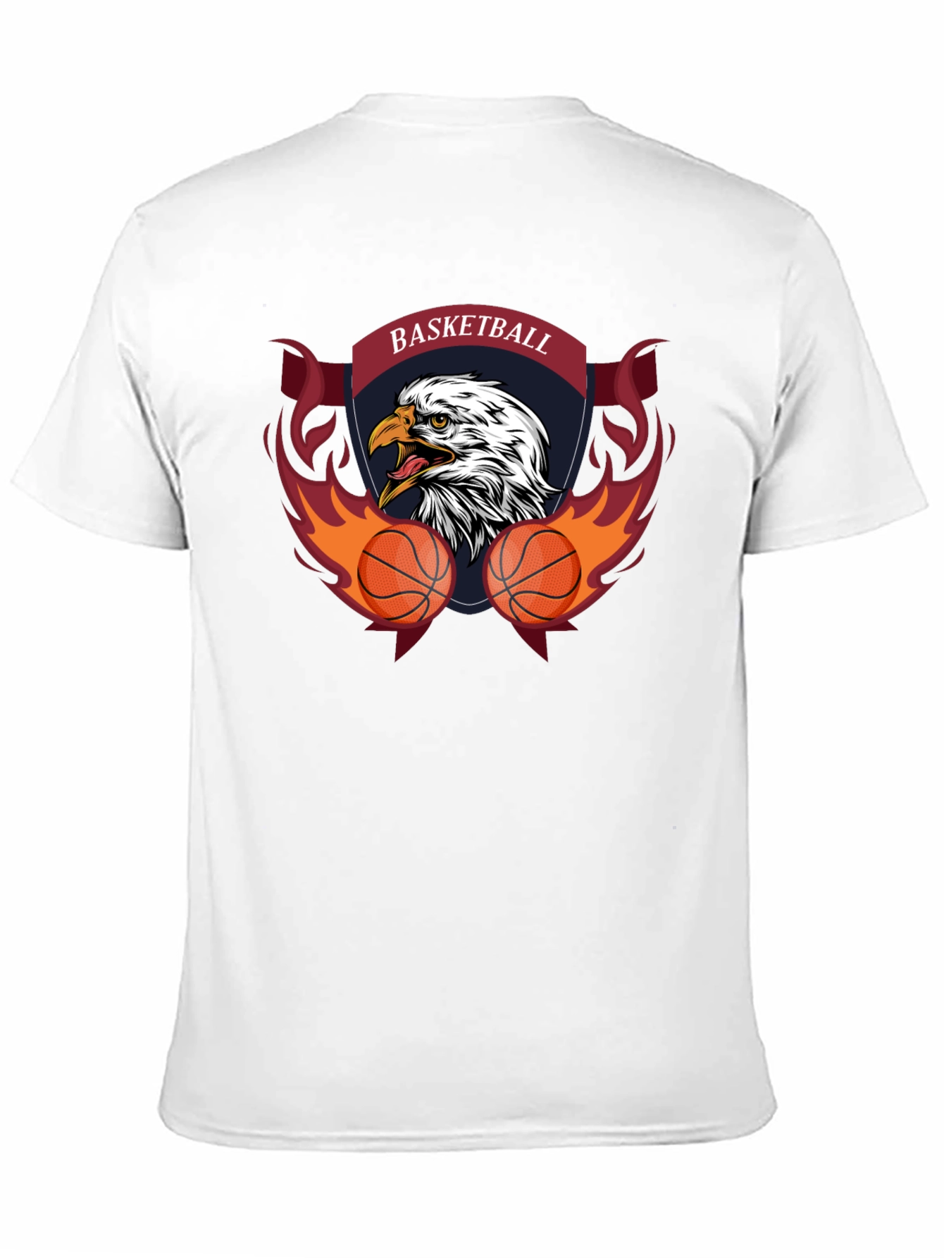Basketball Eagle Graphic Tee - Black