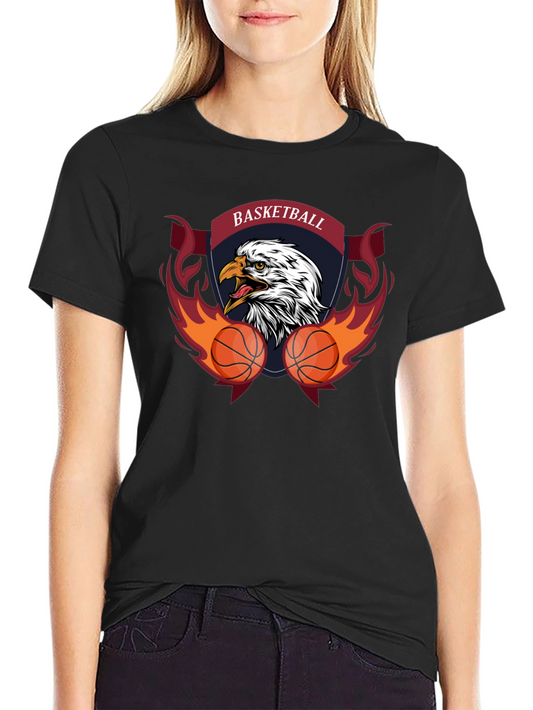 Basketball Eagle Graphic Tee - Black