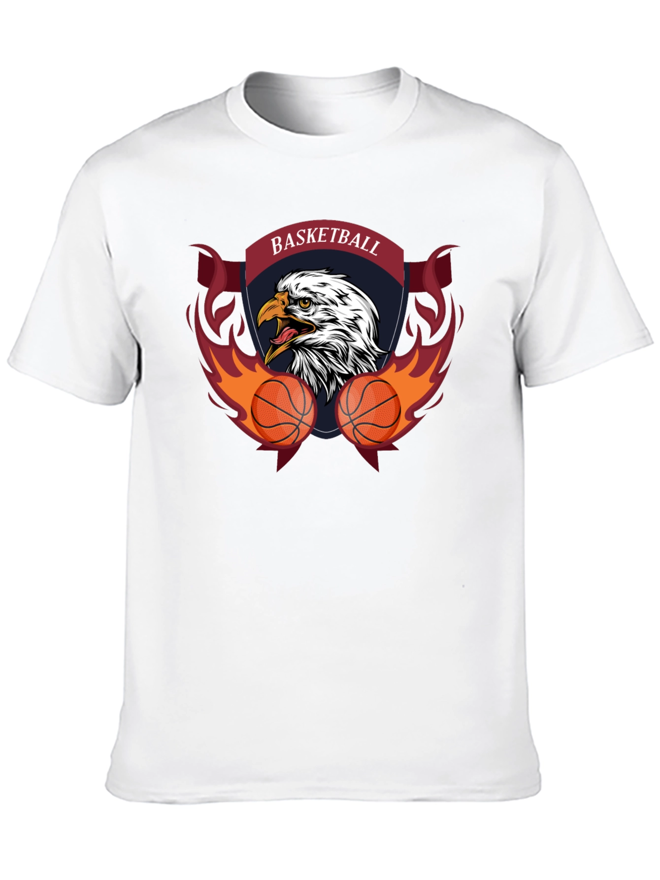 Basketball Eagle Graphic Tee - Black