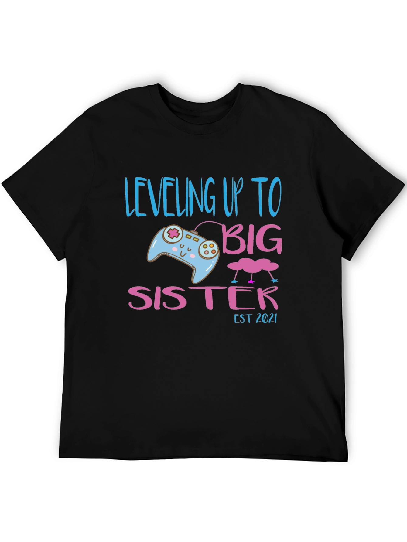 Leveling Up to Big Sister Est 2021 T-Shirt