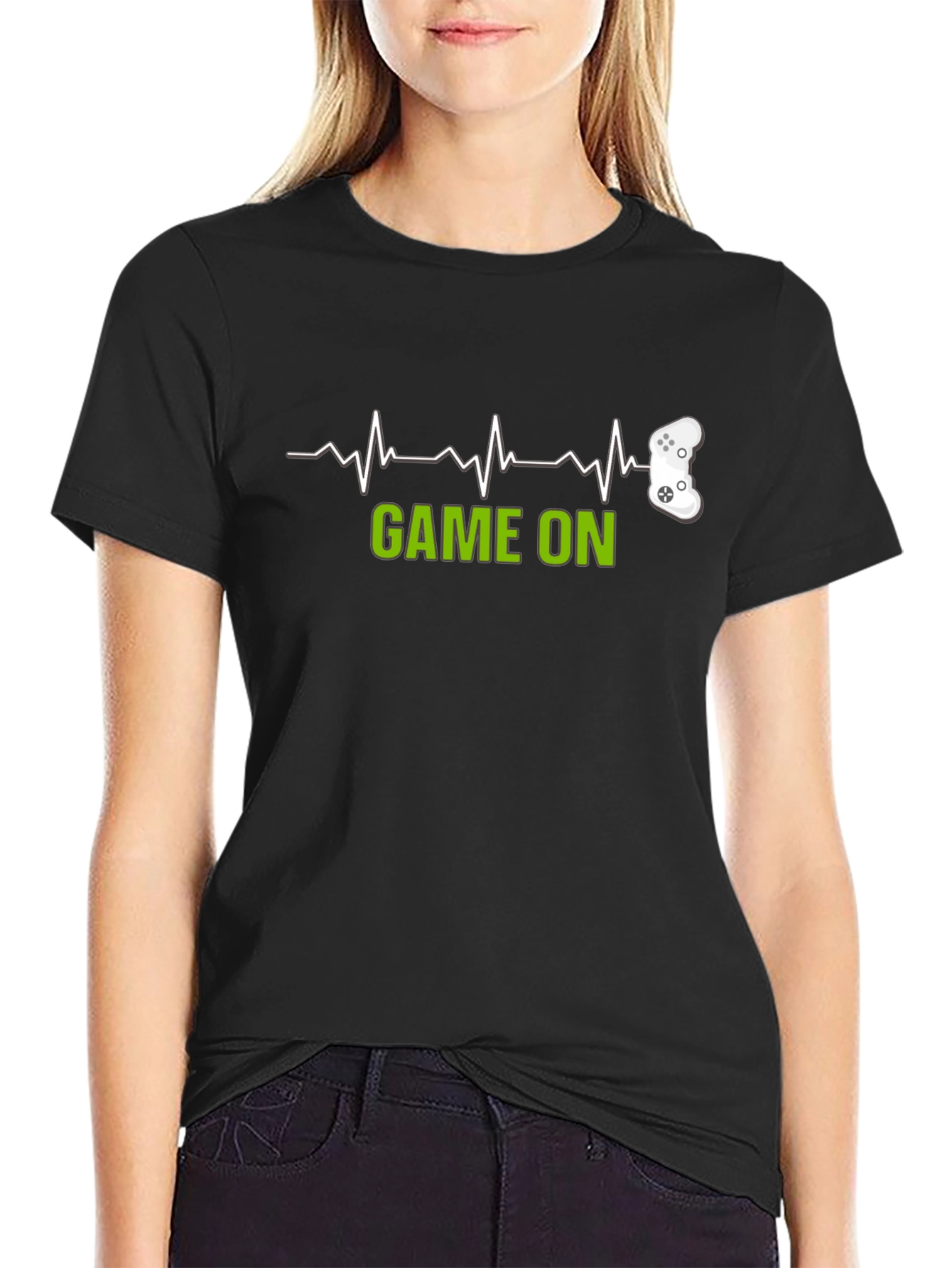 Game On Heartbeat T-Shirt - Gamer Tee
