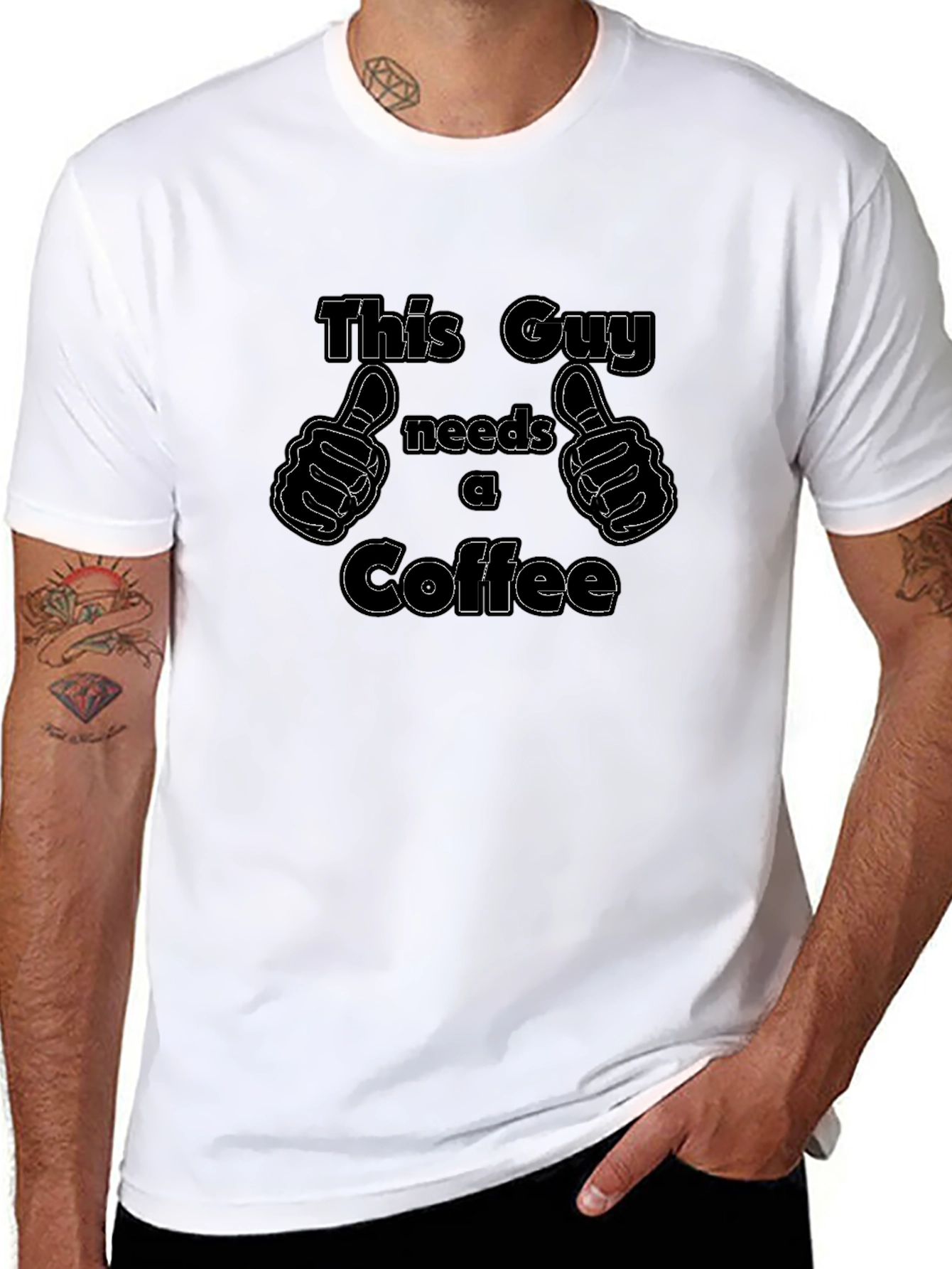 This Guy Needs a Coffee Graphic T-Shirt