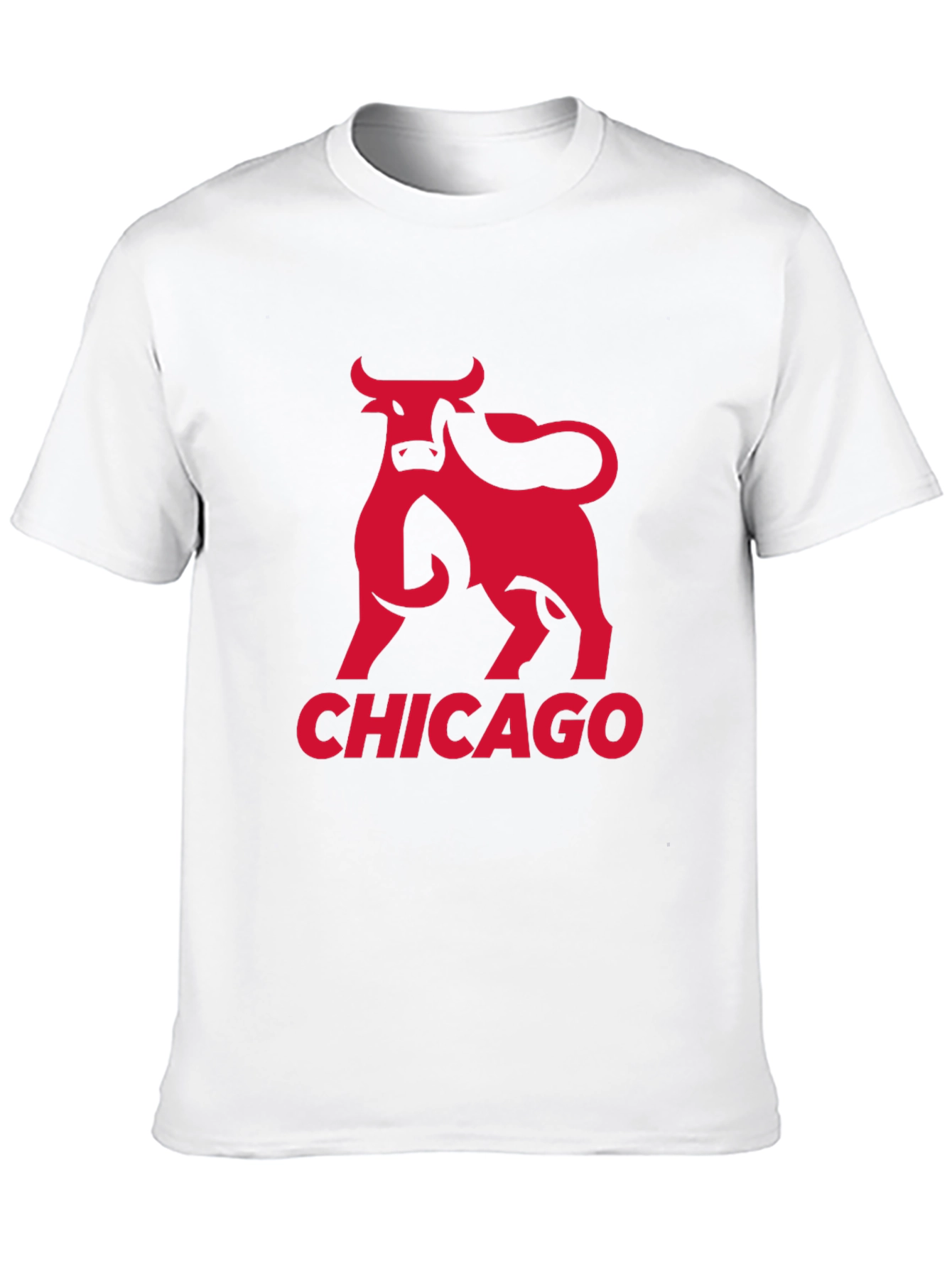 Chicago Bull Graphic Tee - Black Cotton T-Shirt