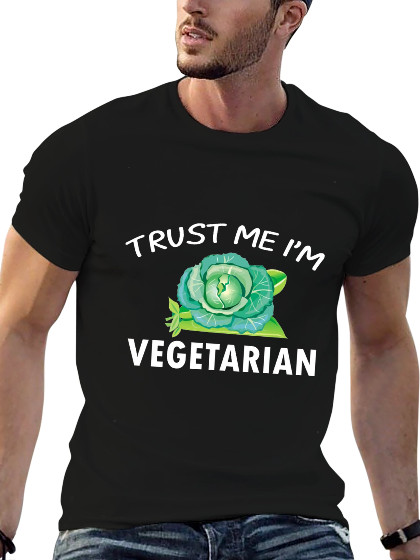 Trust Me Im Vegetarian T-Shirt Funny Cabbage Tee