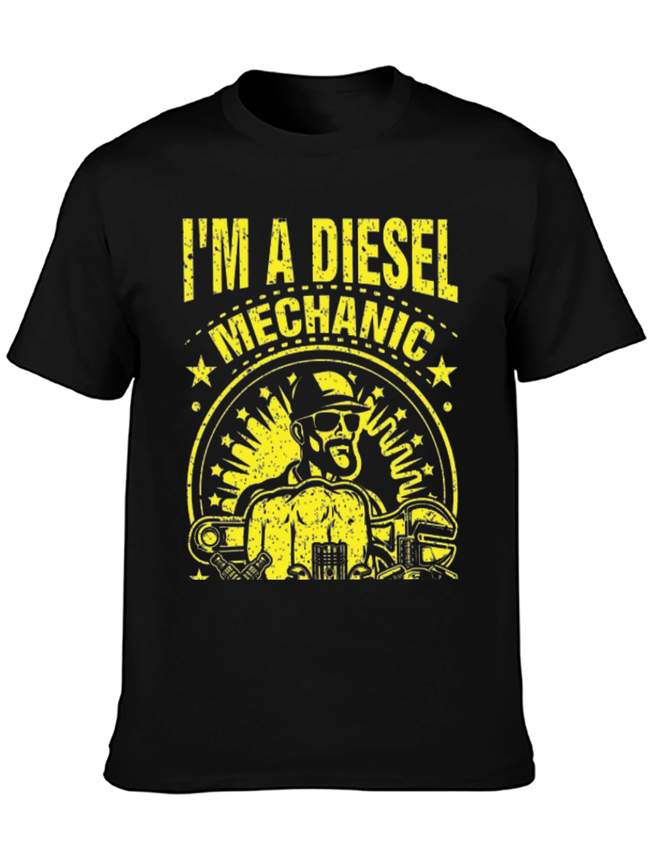 Diesel Mechanic T-Shirt - Black Cotton Tee