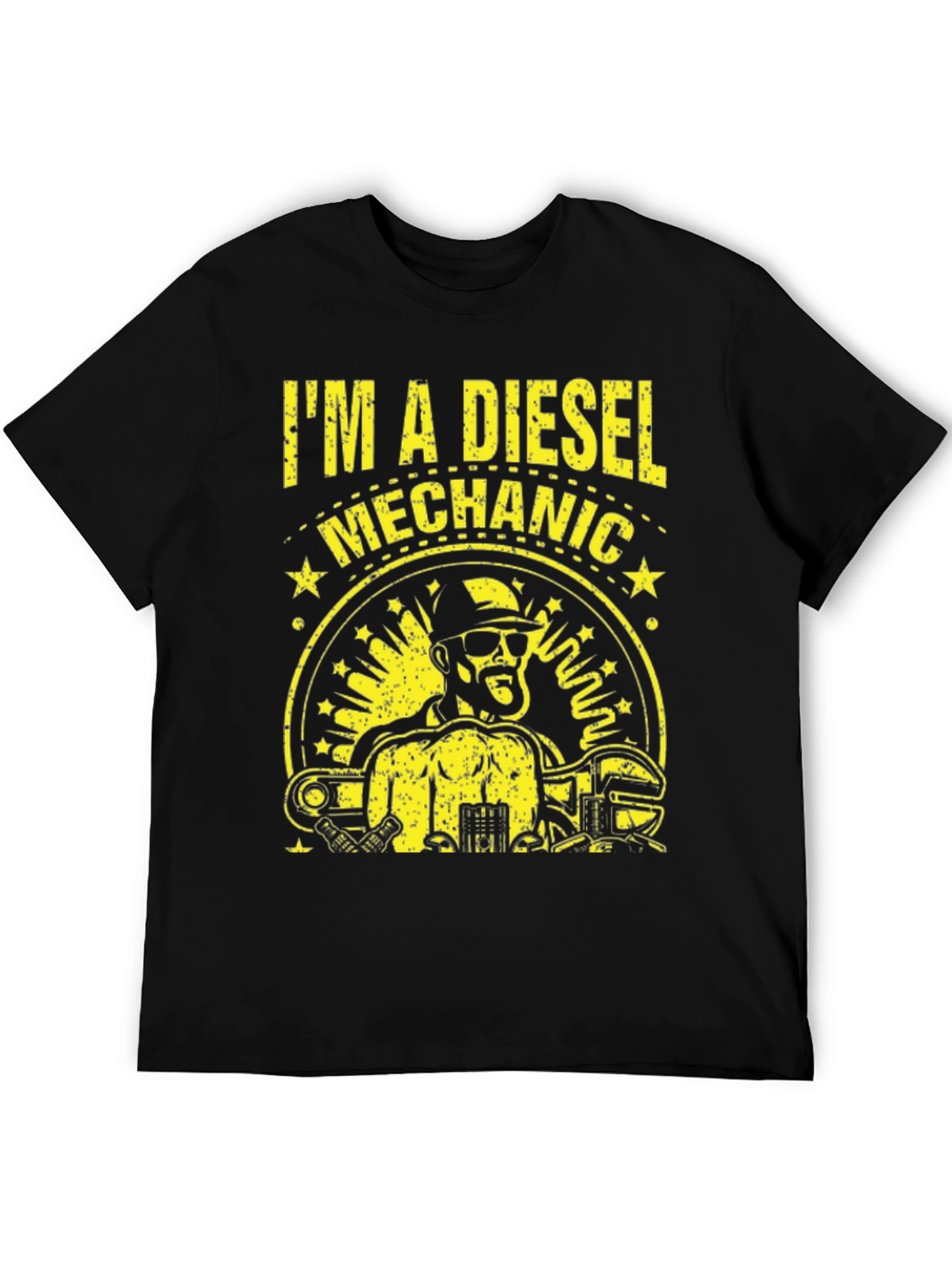 Diesel Mechanic T-Shirt - Black Cotton Tee