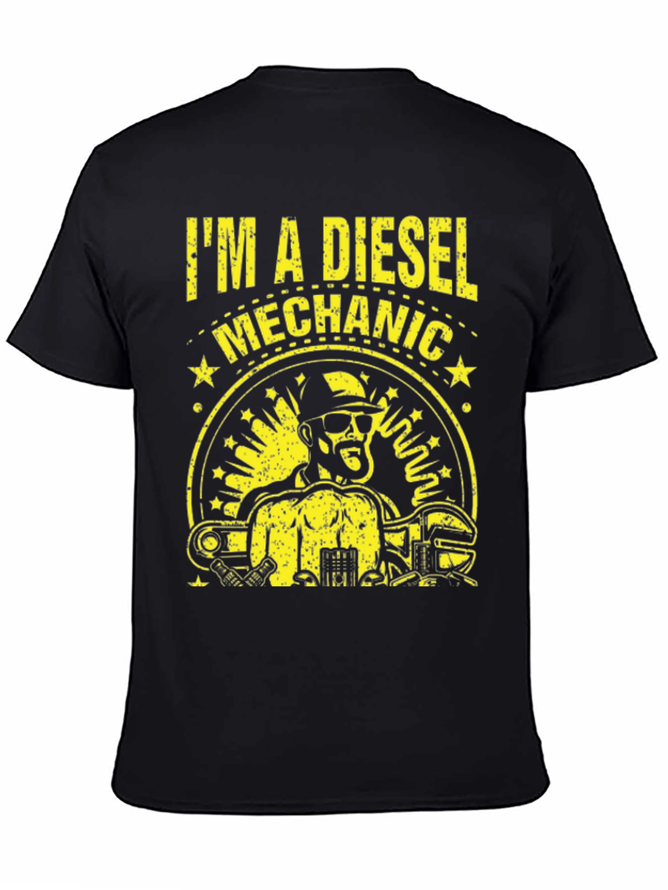 Diesel Mechanic T-Shirt - Black Cotton Tee