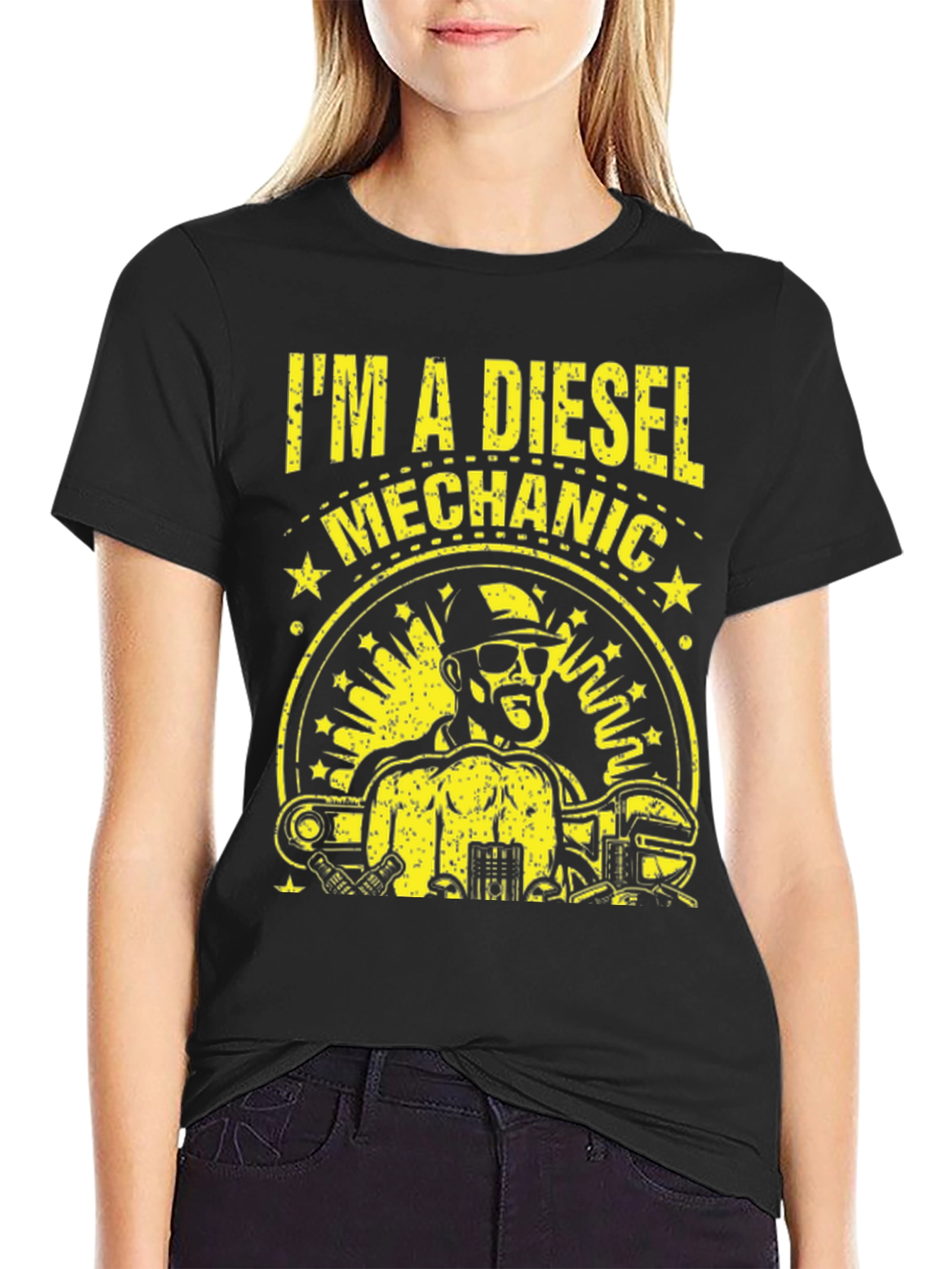 Diesel Mechanic T-Shirt - Black Cotton Tee