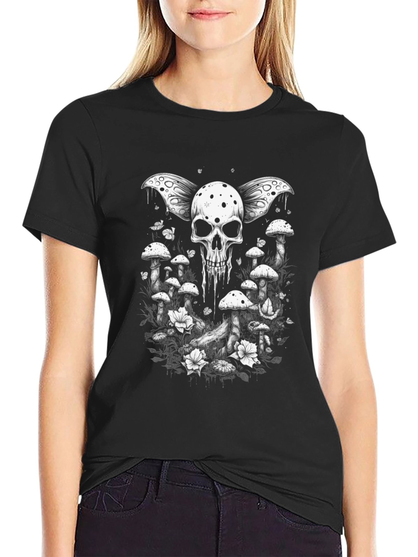 Skull & Mushroom Graphic Tee