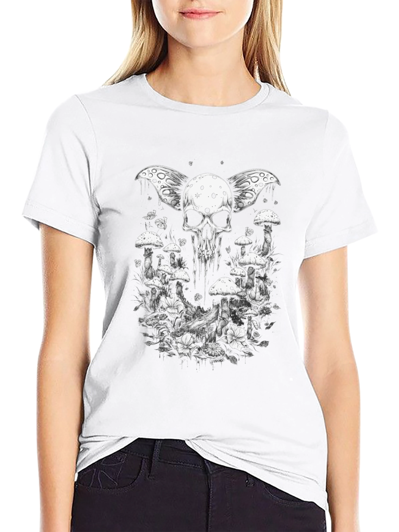 Skull & Mushroom Graphic Tee