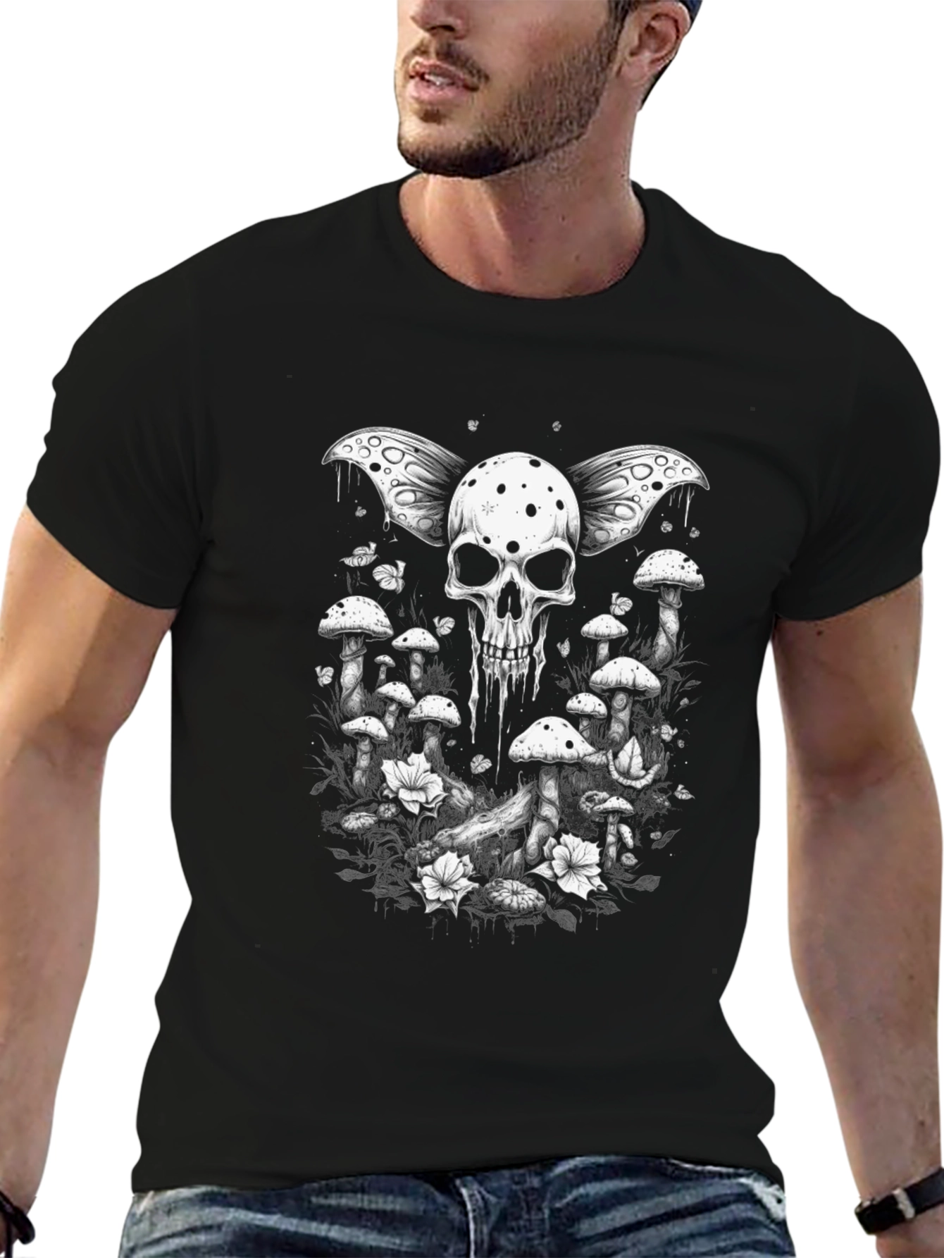 Skull & Mushroom Graphic Tee