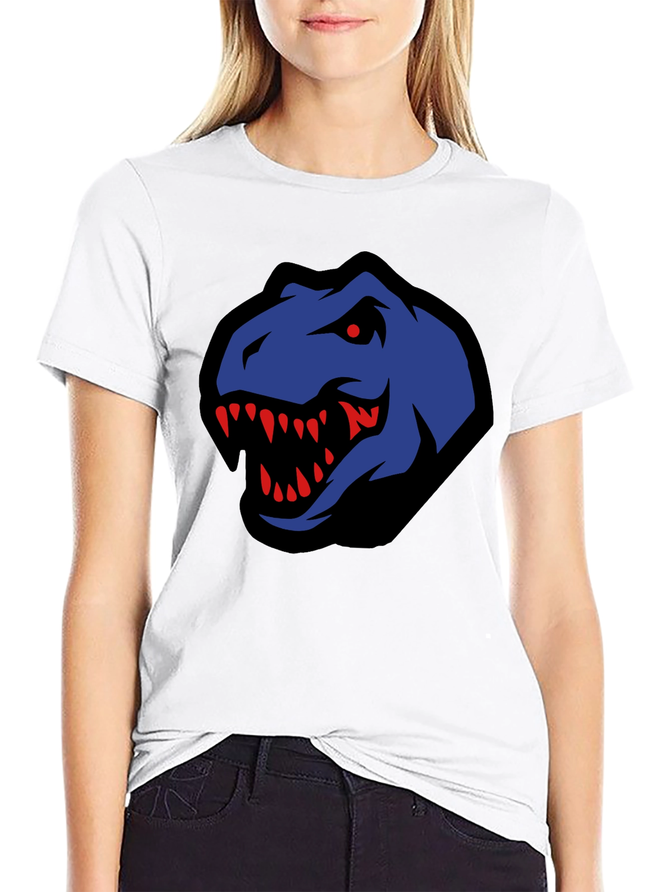 Dino Head Graphic Tee - Mens Black T-Shirt