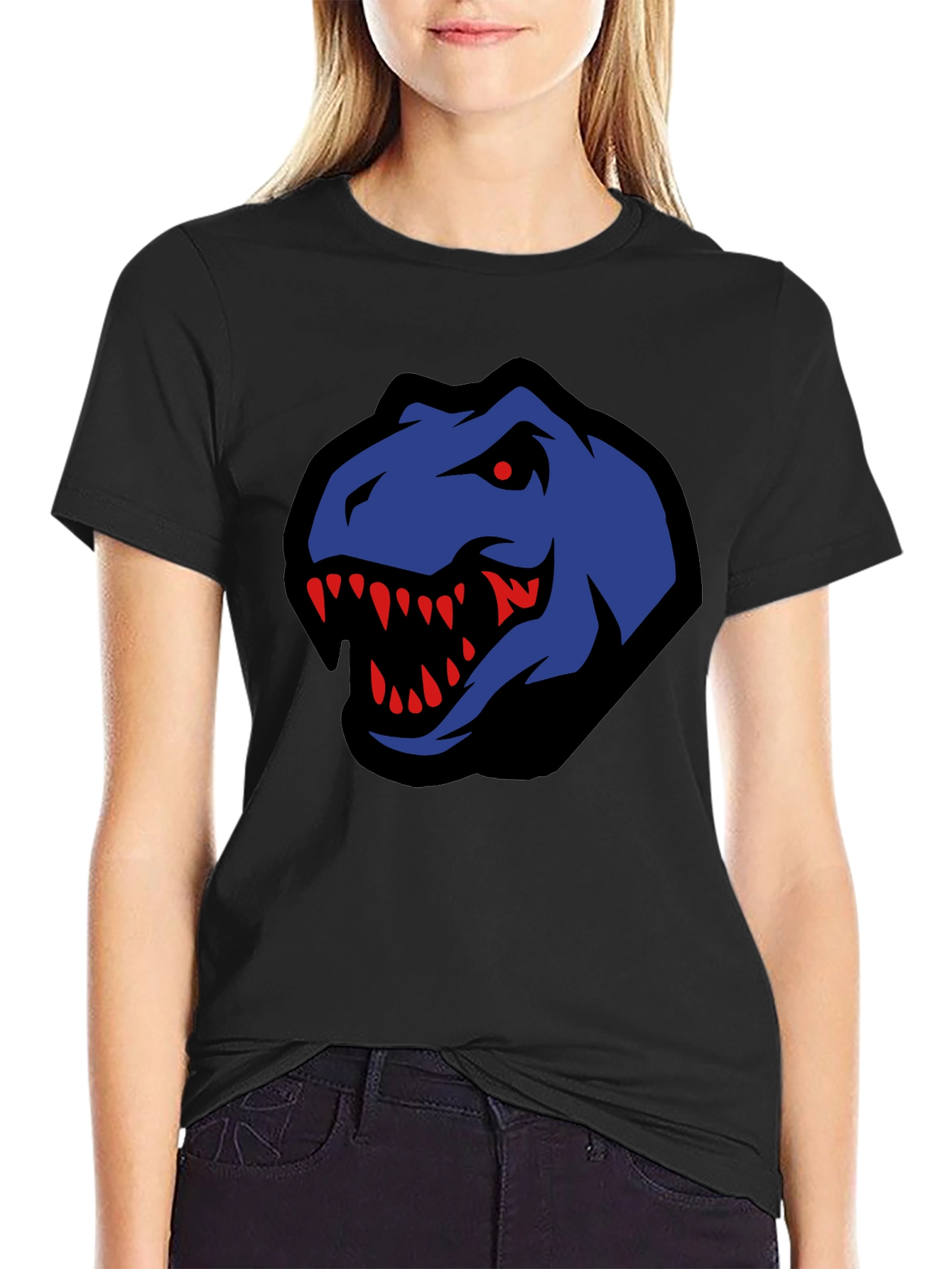 Dino Head Graphic Tee - Mens Black T-Shirt