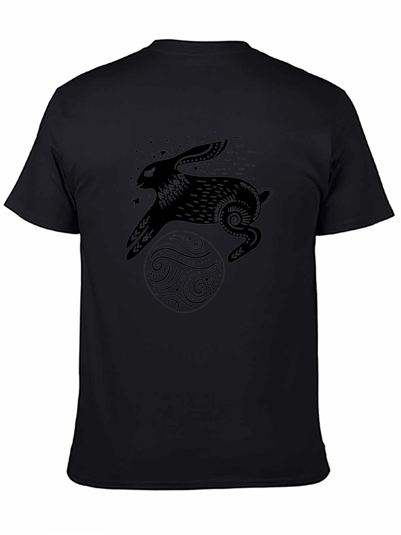 Rabbit & Moon Graphic Tee - Black