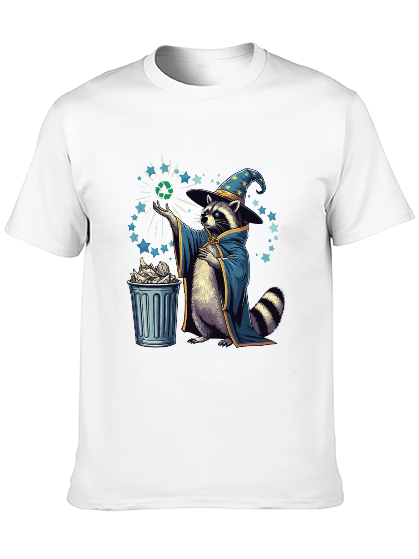Recycle Wizard Tee - Eco-Friendly Raccoon T-Shirt