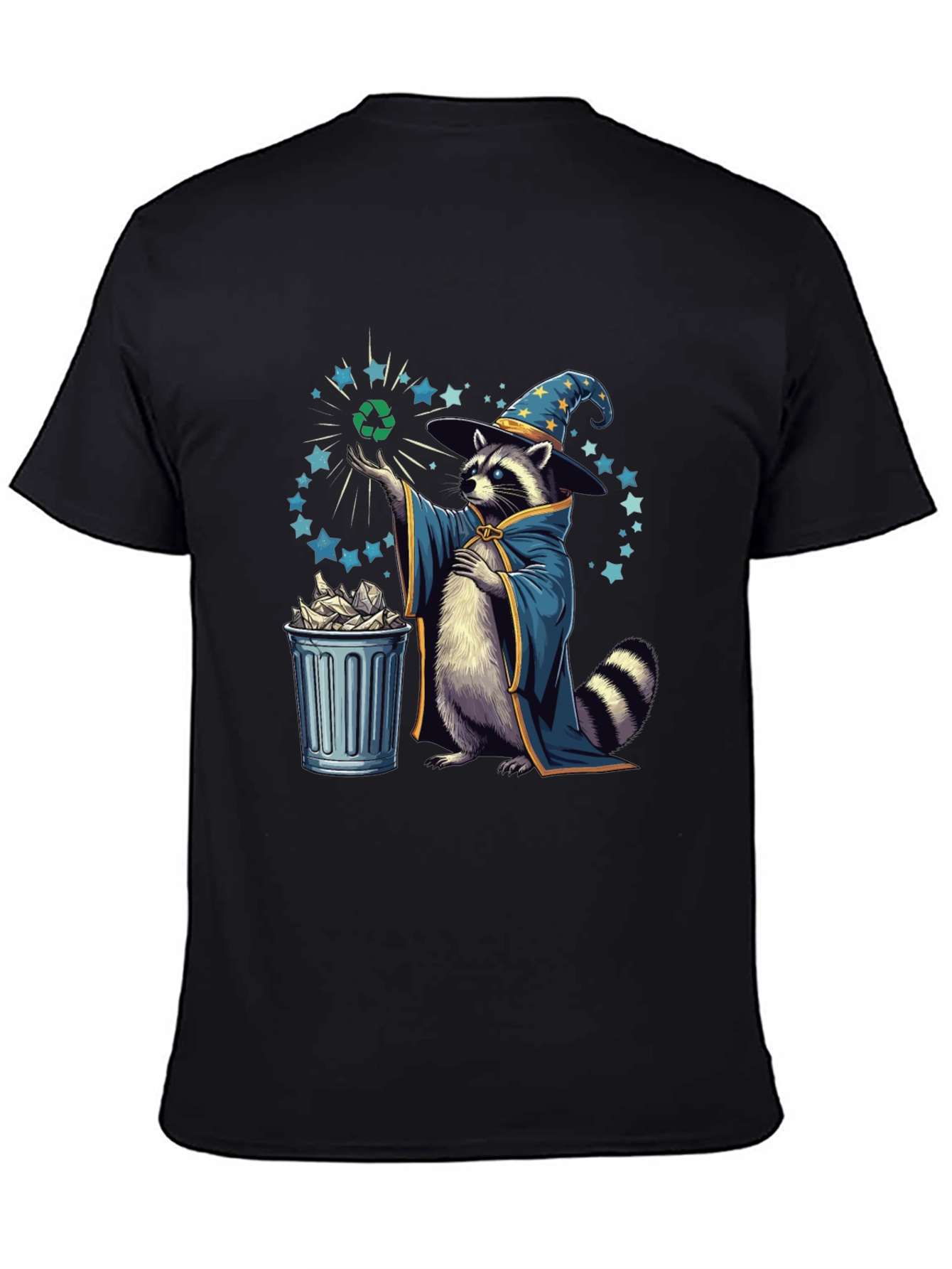 Recycle Wizard Tee - Eco-Friendly Raccoon T-Shirt
