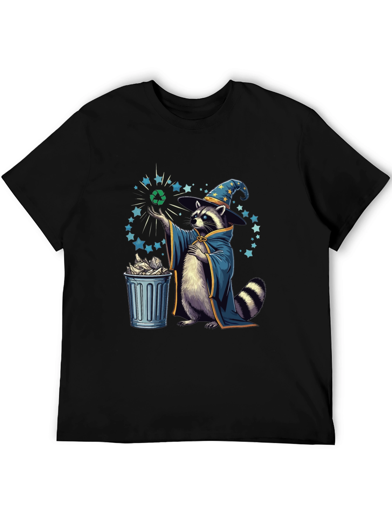 Recycle Wizard Tee - Eco-Friendly Raccoon T-Shirt