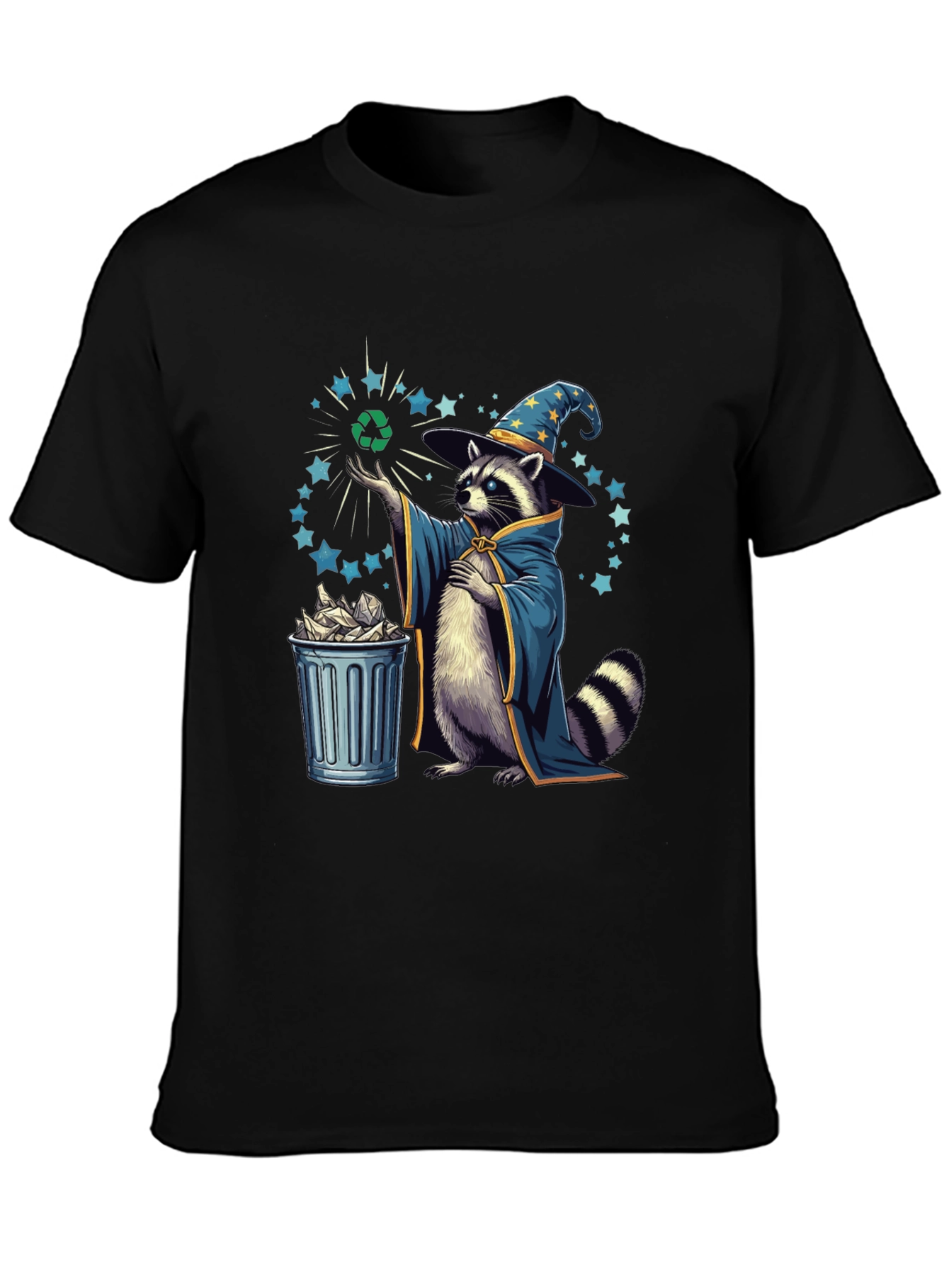 Recycle Wizard Tee - Eco-Friendly Raccoon T-Shirt