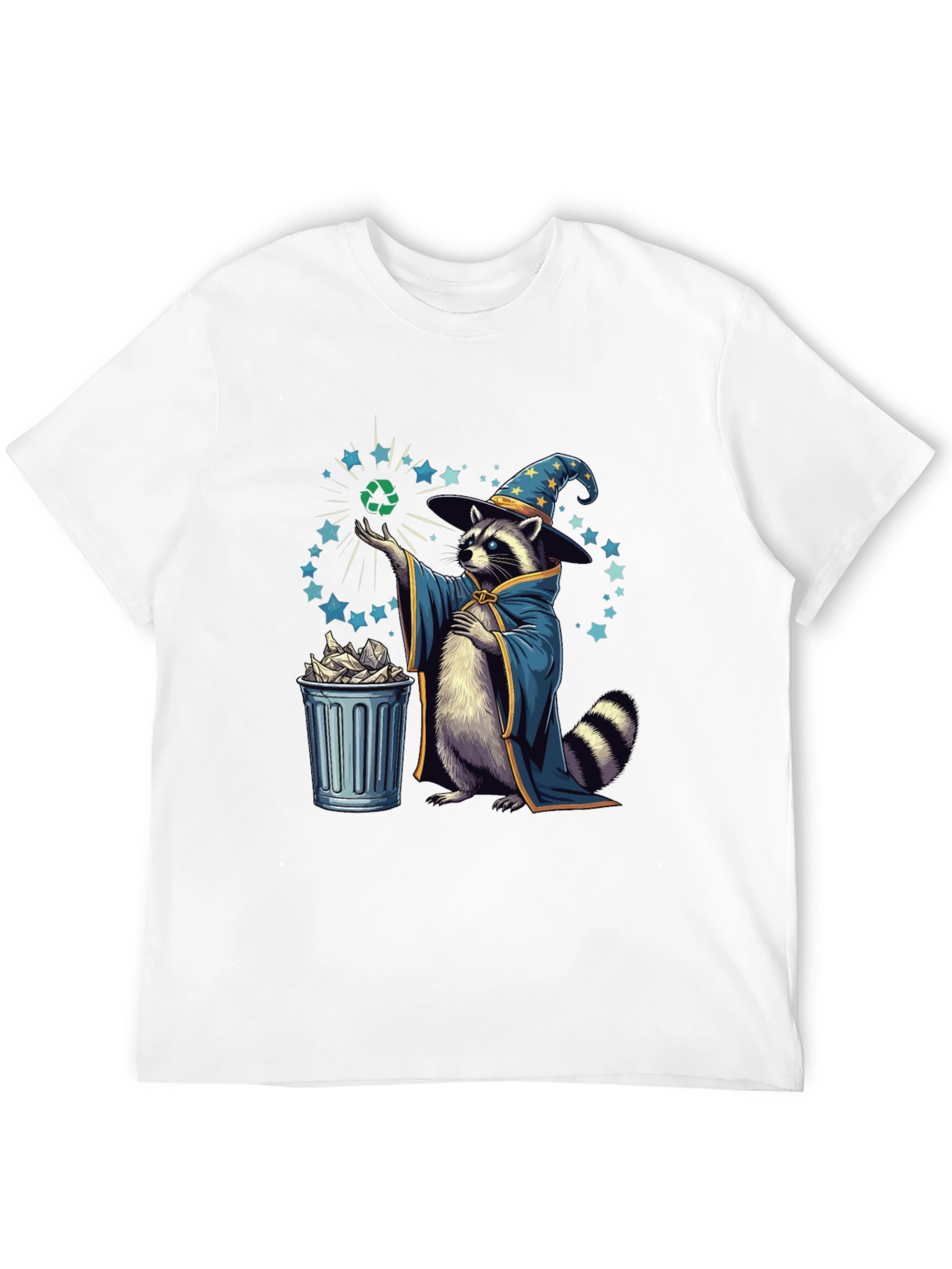 Recycle Wizard Tee - Eco-Friendly Raccoon T-Shirt
