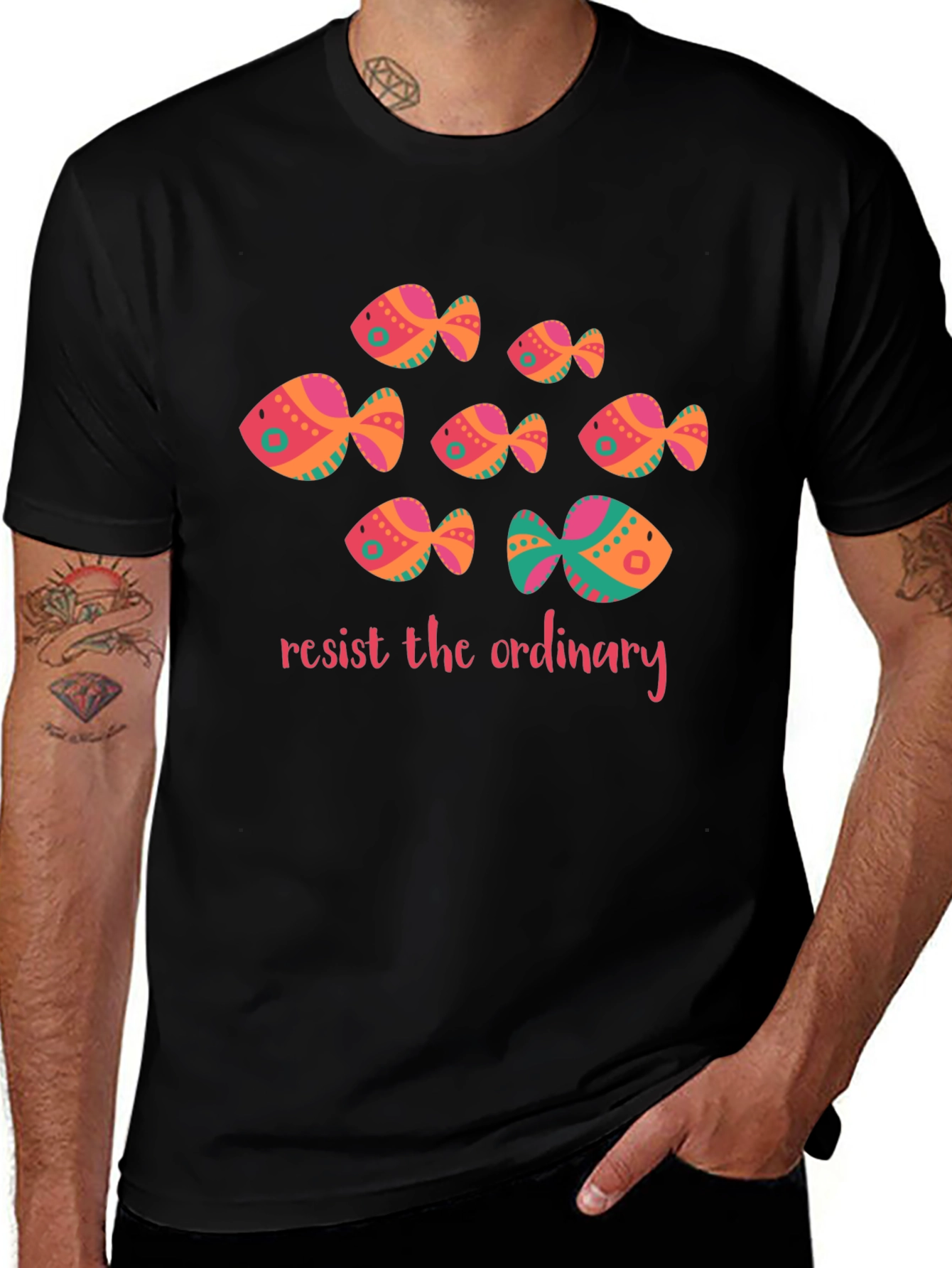 Resist the Ordinary Fish Graphic Tee