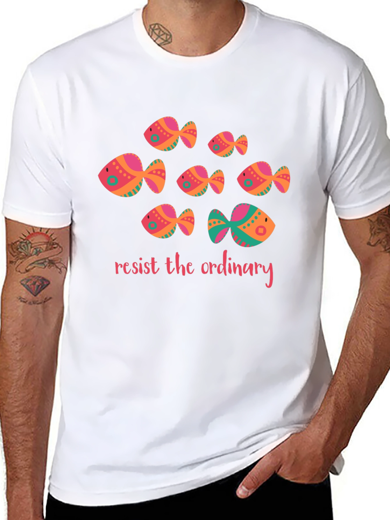 Resist the Ordinary Fish Graphic Tee