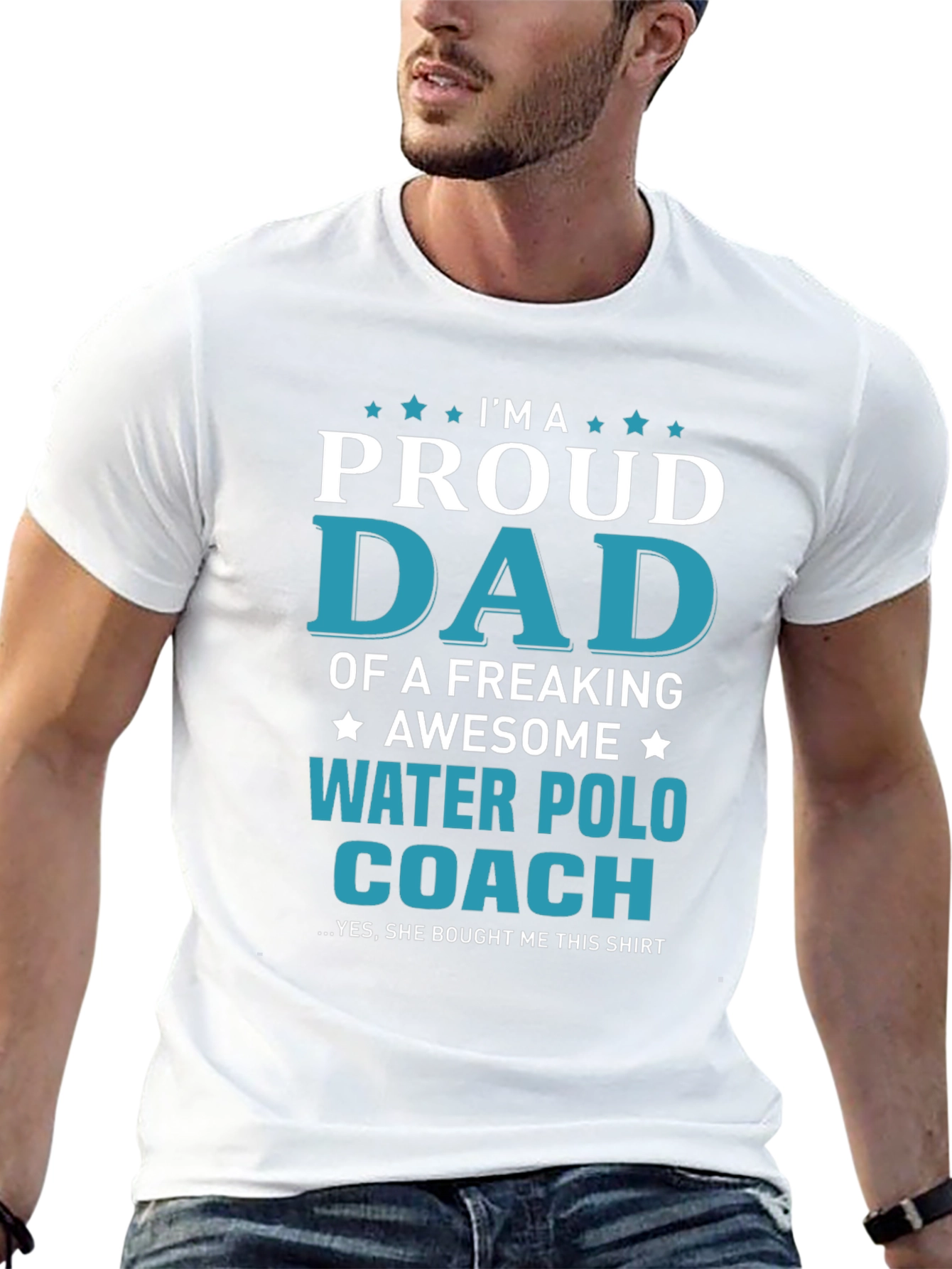 Proud Dad Water Polo Coach T-Shirt
