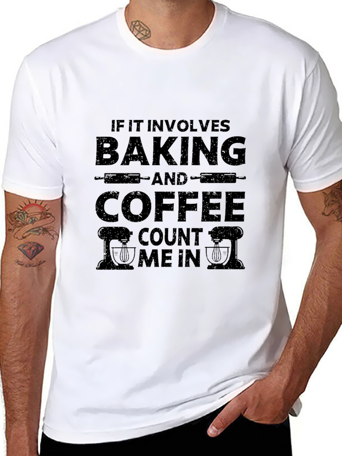 Baking & Coffee T-Shirt: Count Me In Design