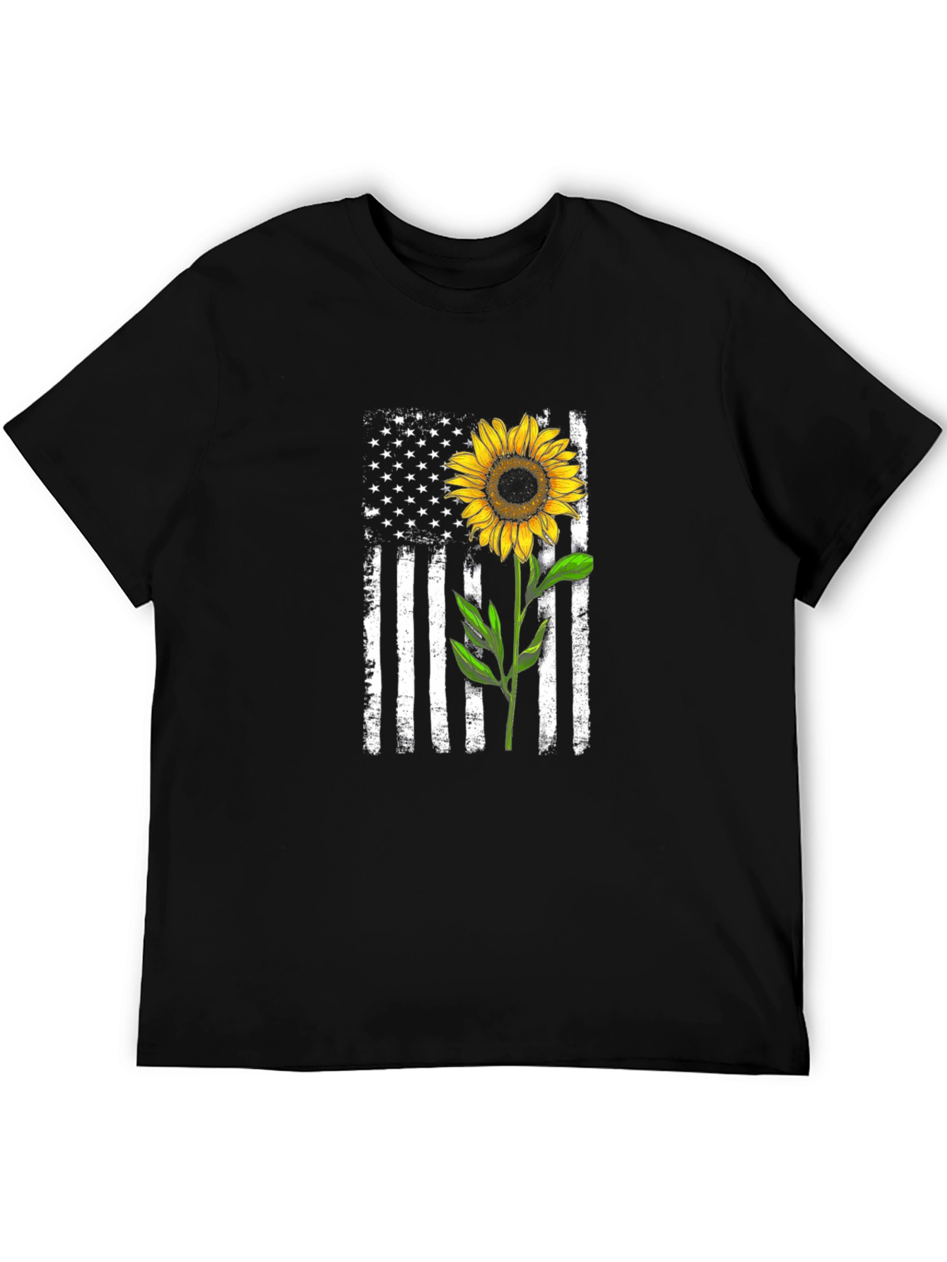 Sunflower American Flag Graphic Tee