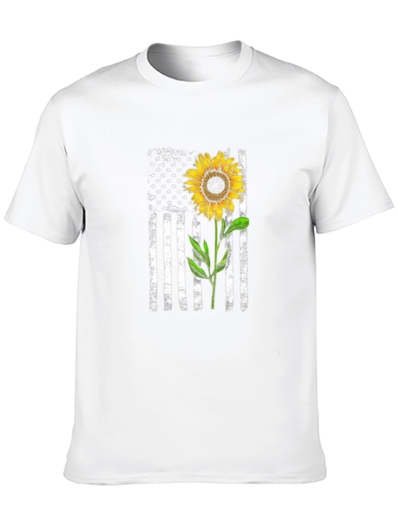 Sunflower American Flag Graphic Tee