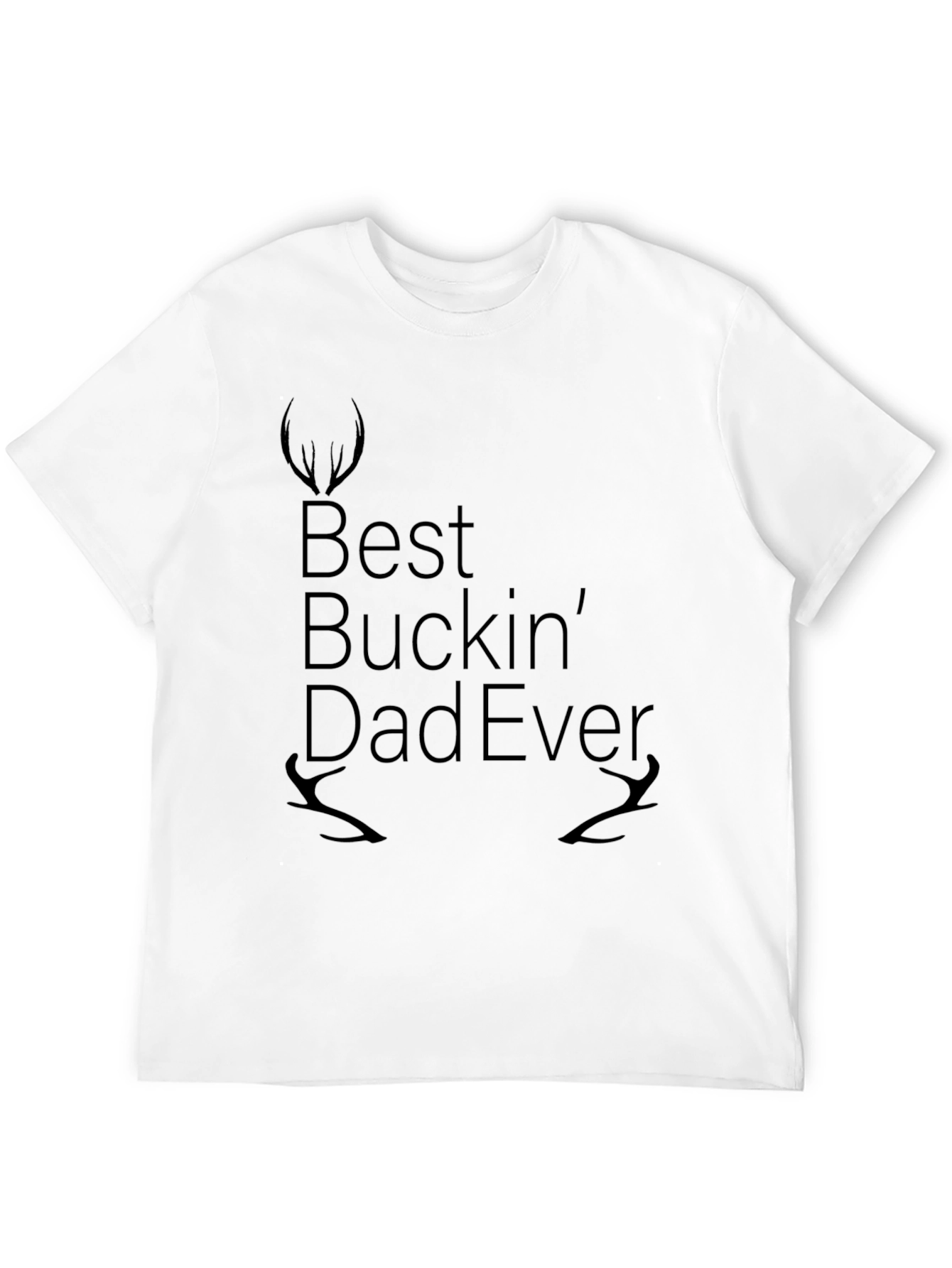 Best Buckin Dad Ever Black Graphic T-Shirt