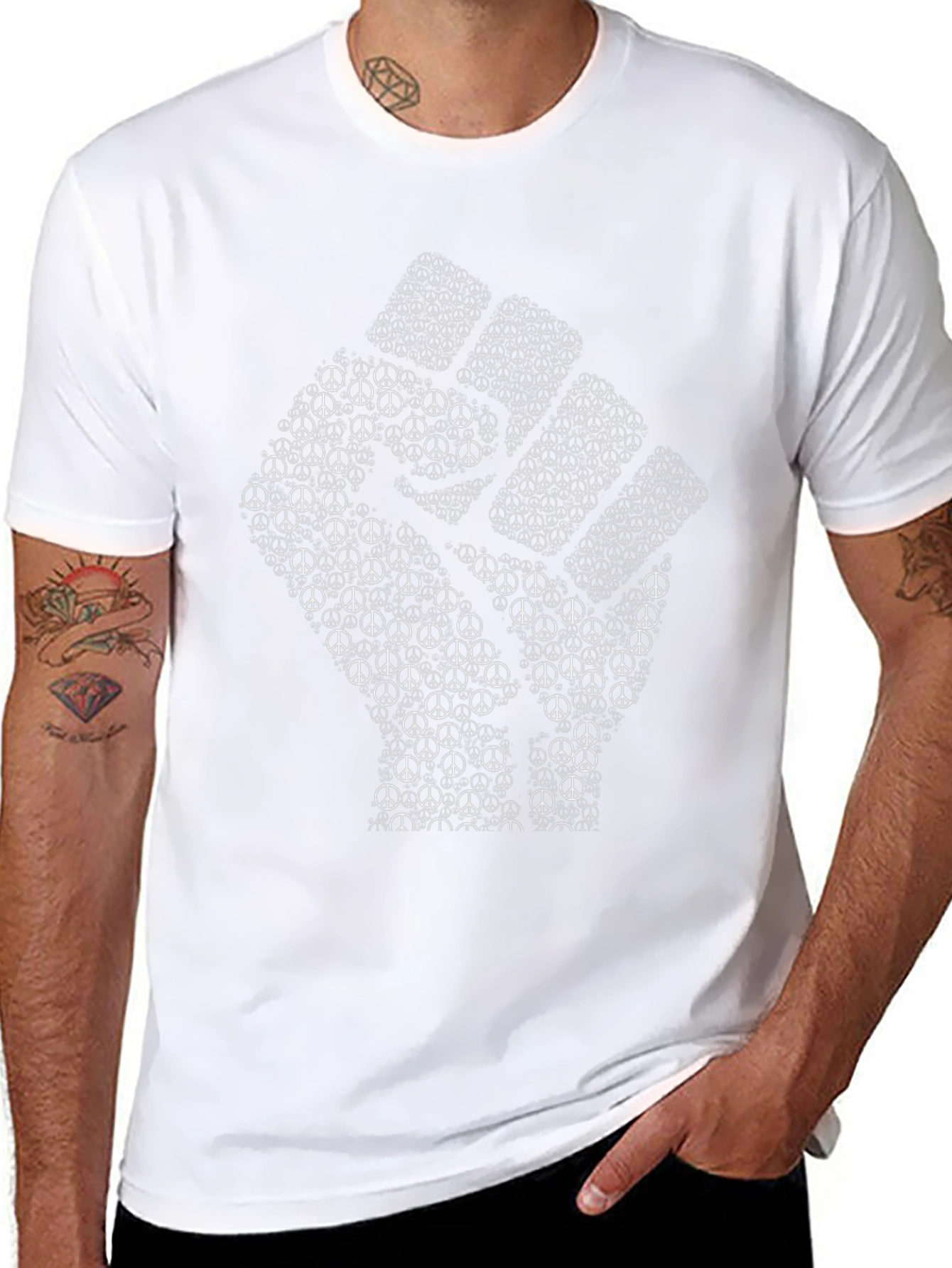 Peace Sign Fist Graphic Tee