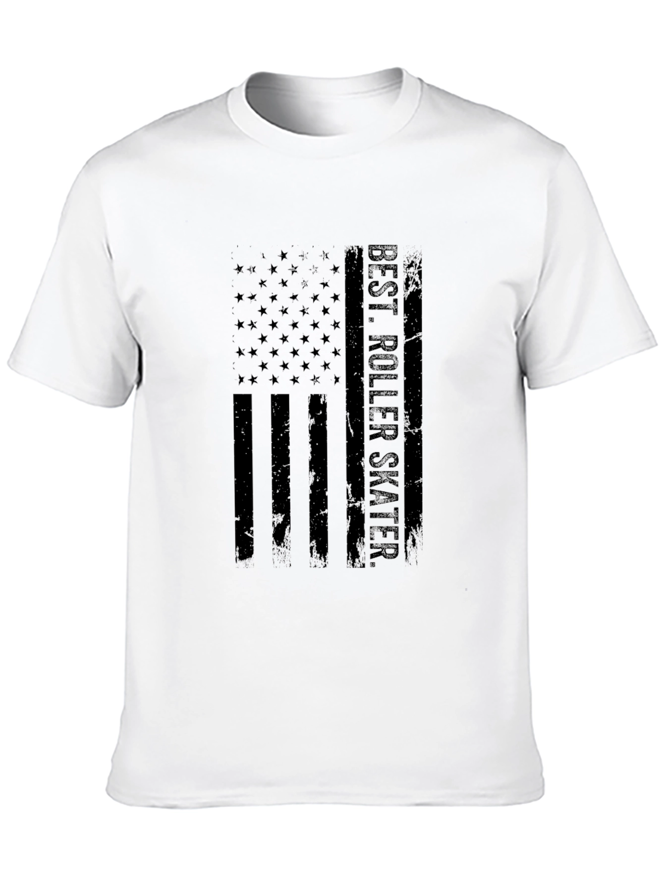 Best Roller Skater Flag Graphic T-Shirt
