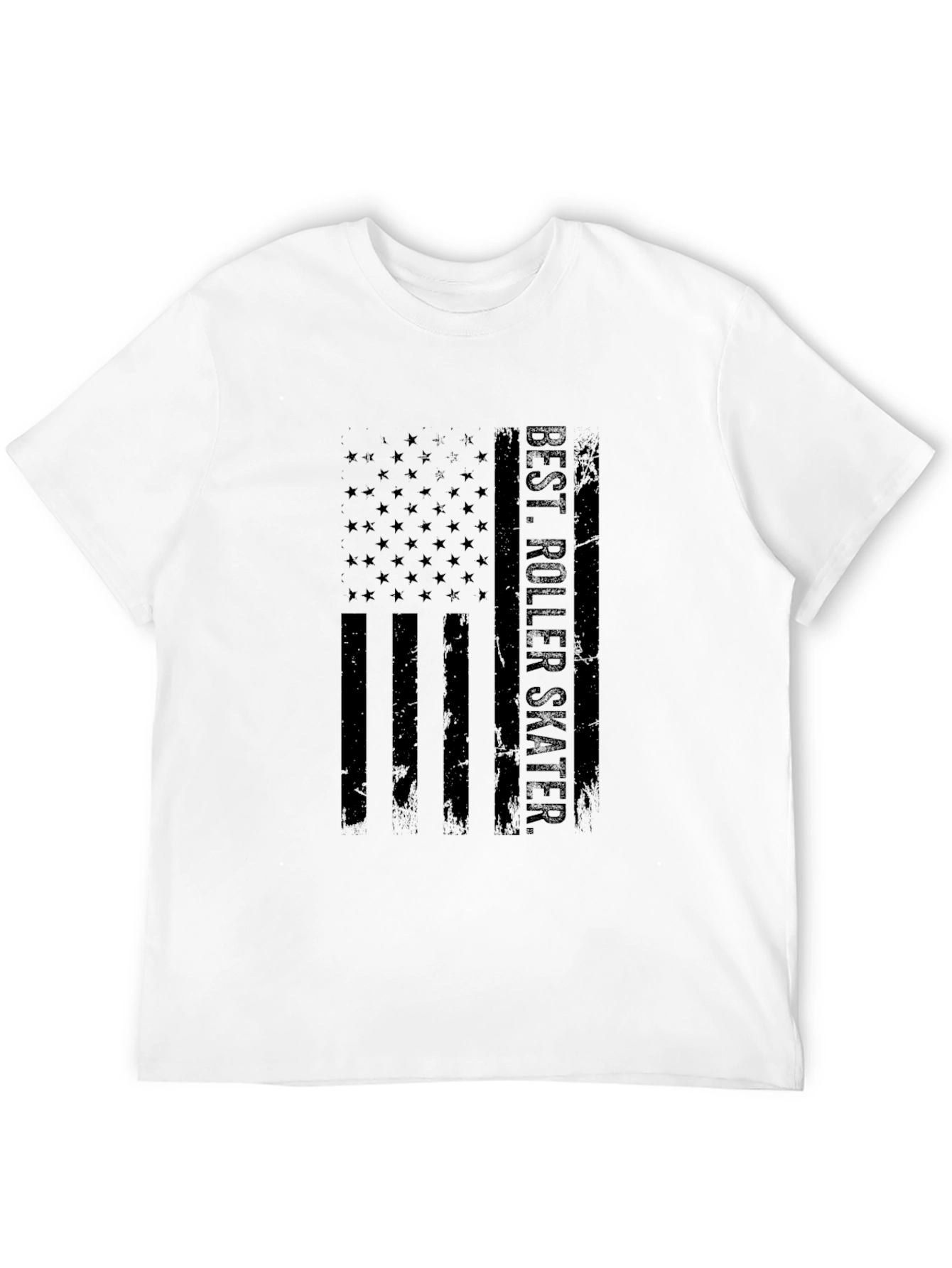 Best Roller Skater Flag Graphic T-Shirt