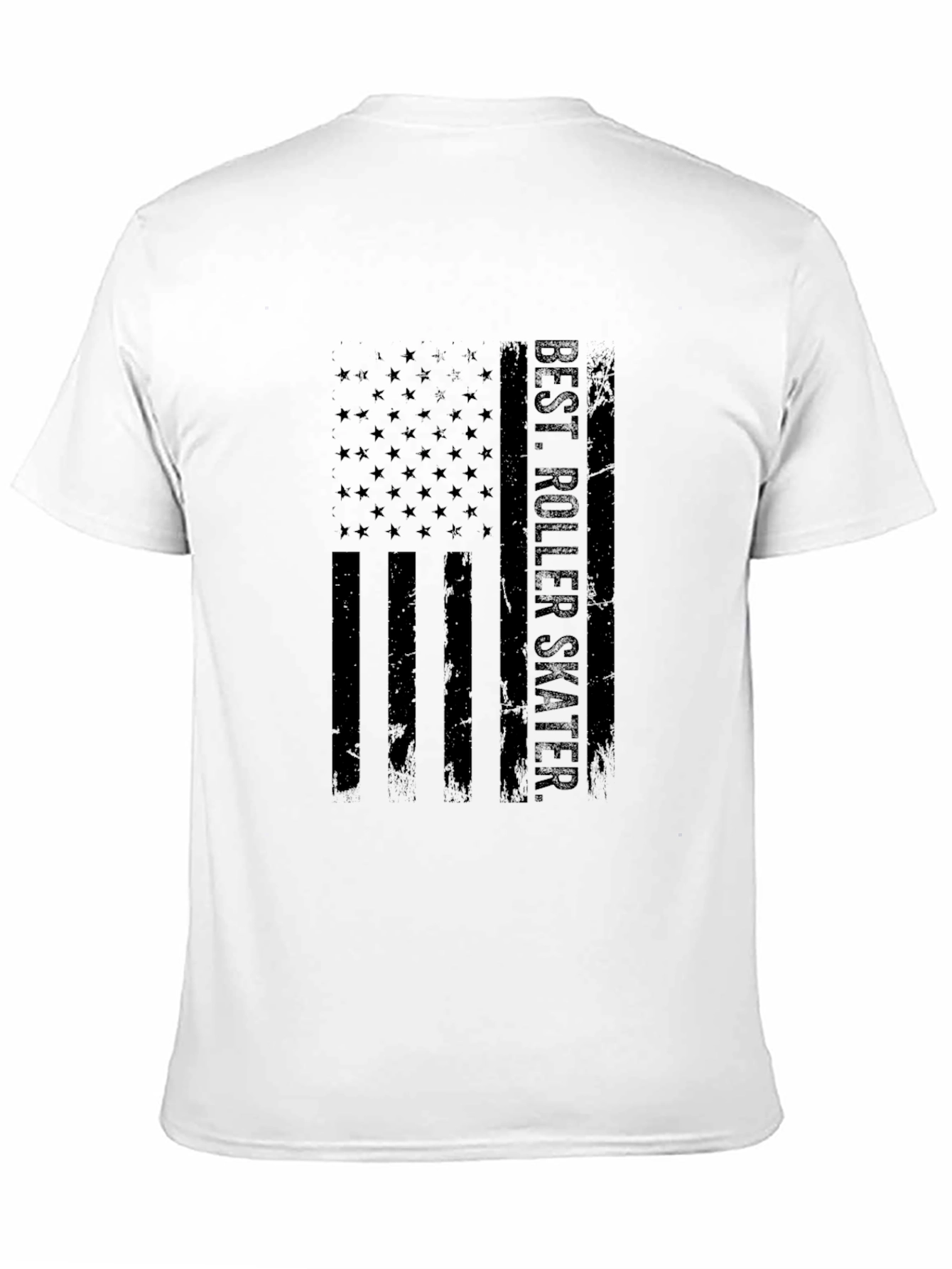 Best Roller Skater Flag Graphic T-Shirt