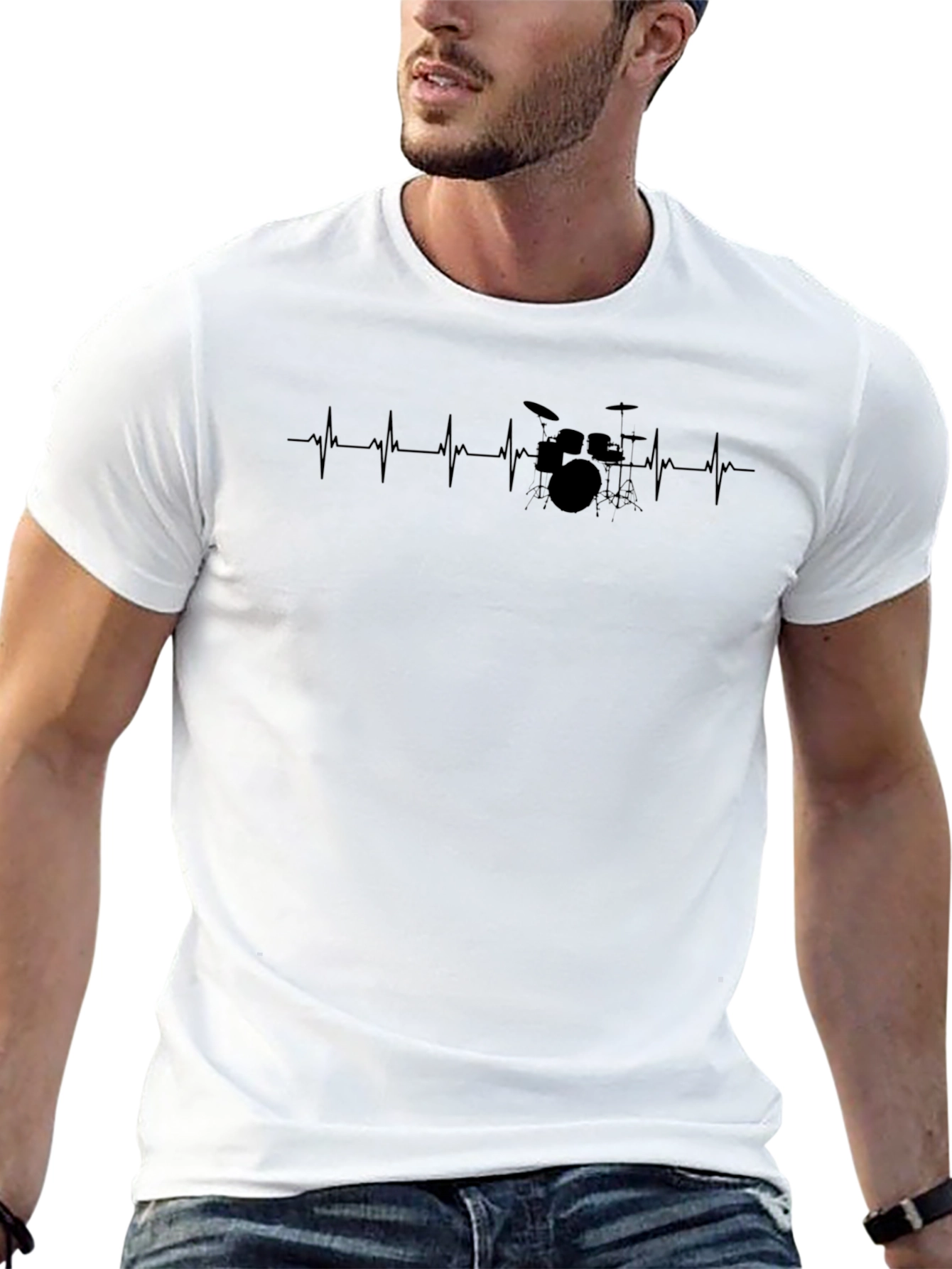 Drumbeat Heartbeat T-Shirt - Musician Tee