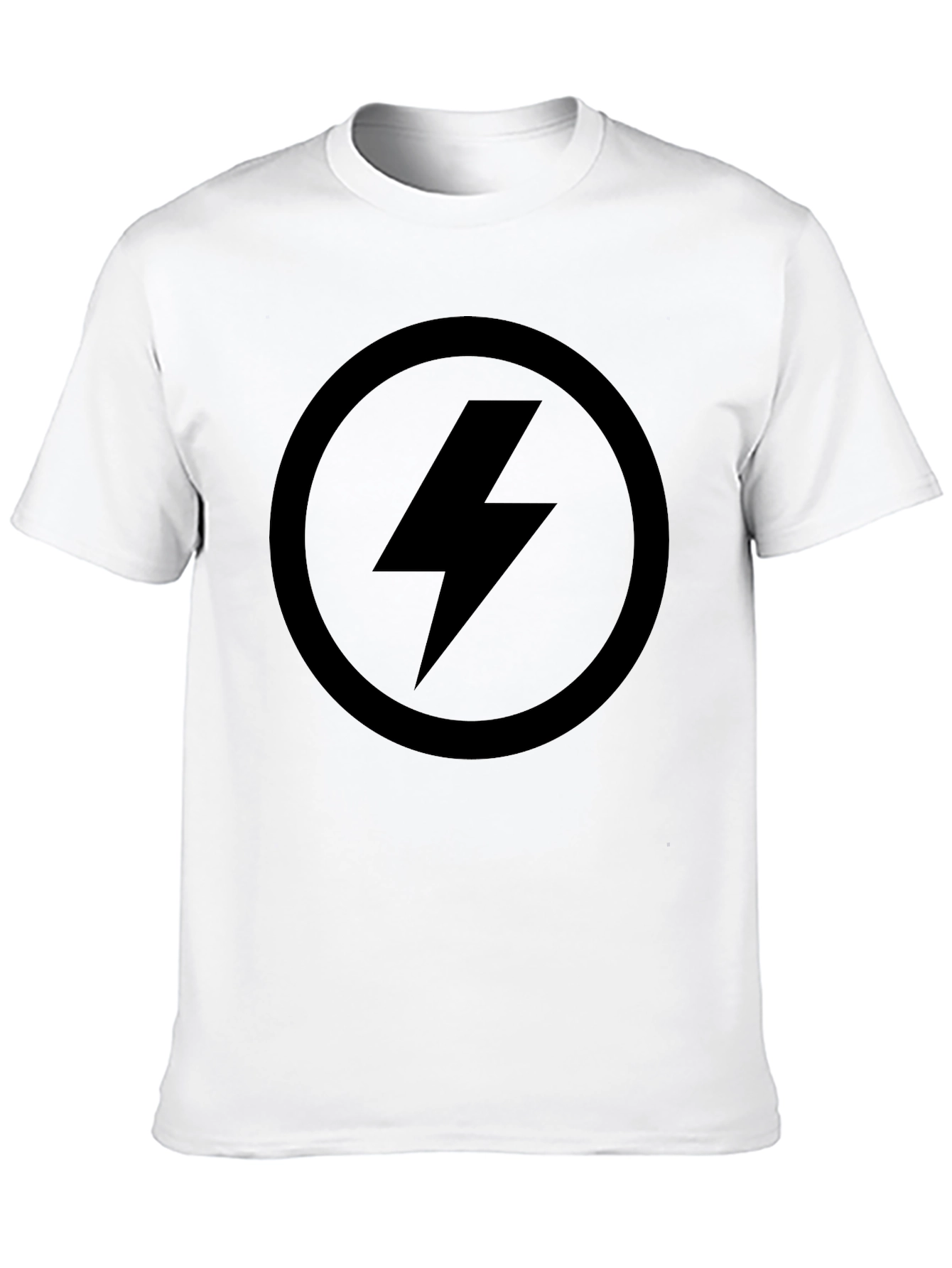 Lightning Bolt Graphic Tee - Sleek Black T-Shirt