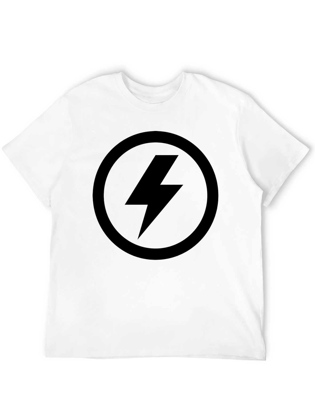 Lightning Bolt Graphic Tee - Sleek Black T-Shirt