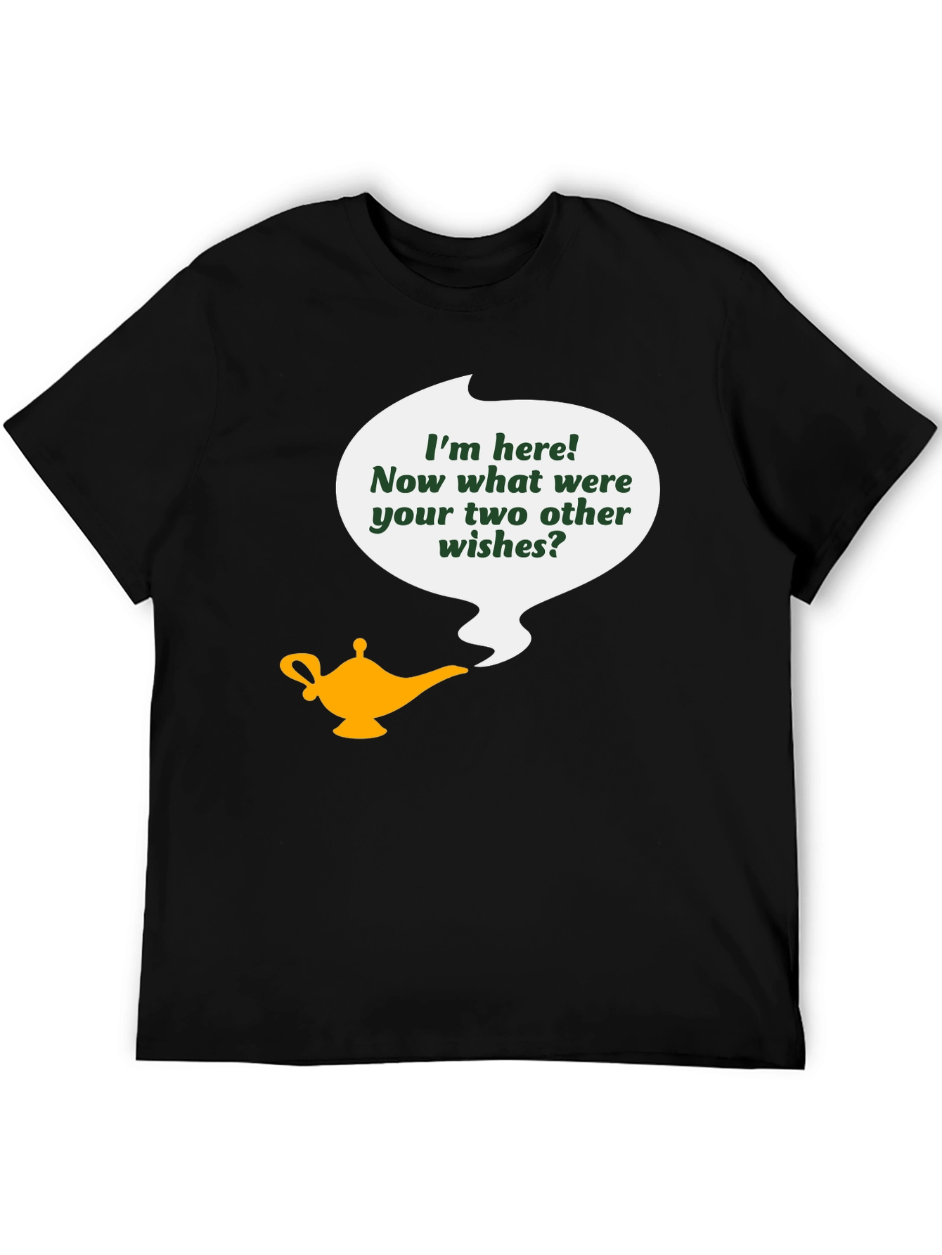 Genie Lamp Wish T-Shirt - Black