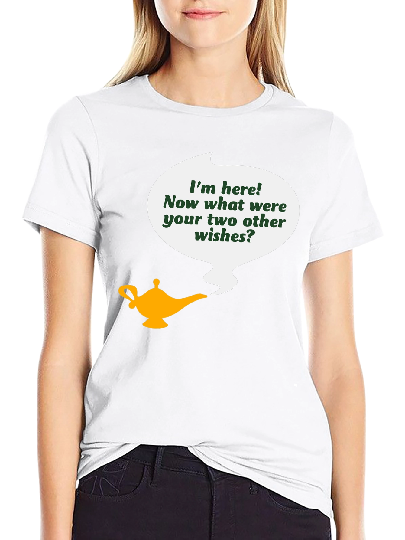 Genie Lamp Wish T-Shirt - Black