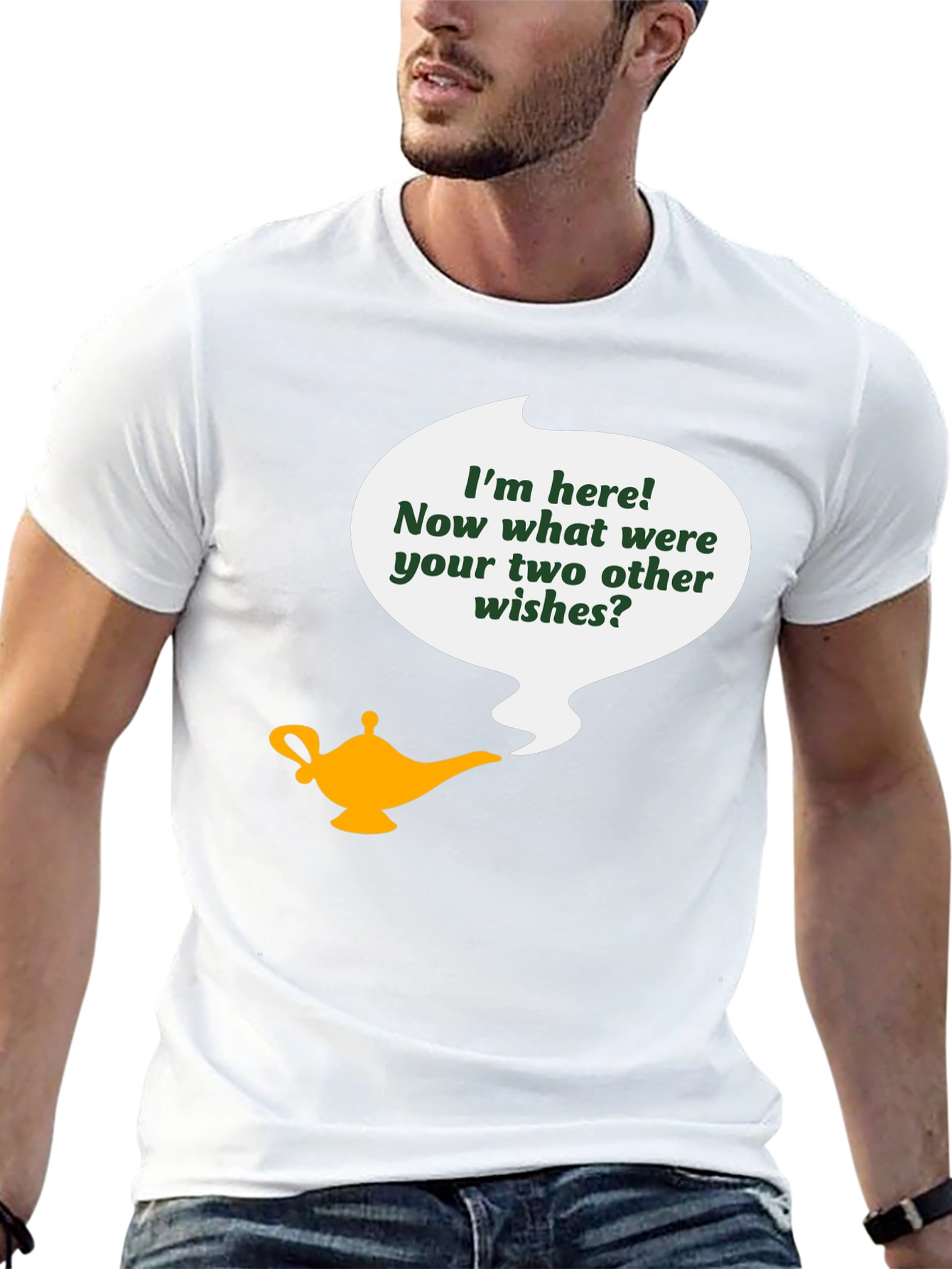 Genie Lamp Wish T-Shirt - Black