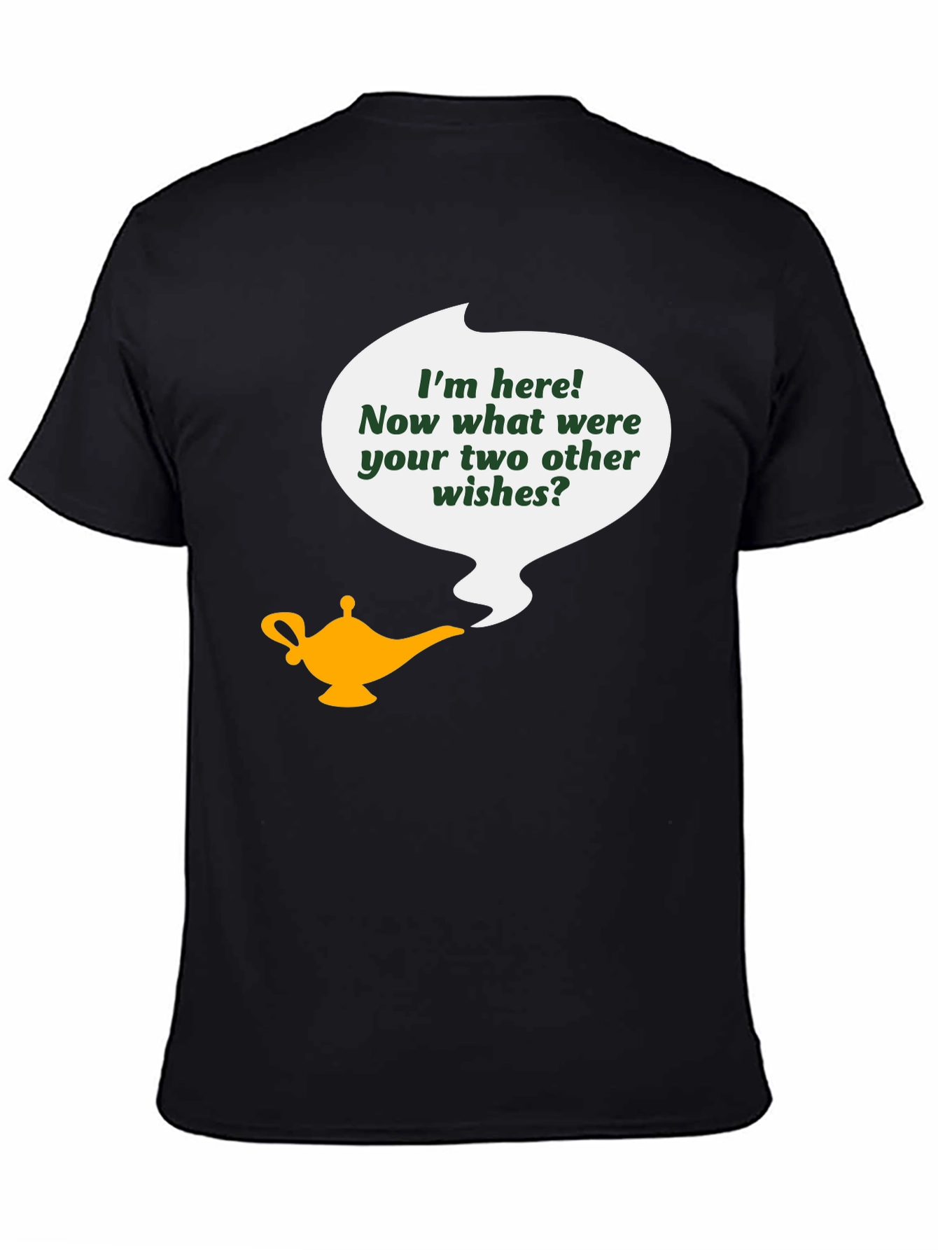 Genie Lamp Wish T-Shirt - Black