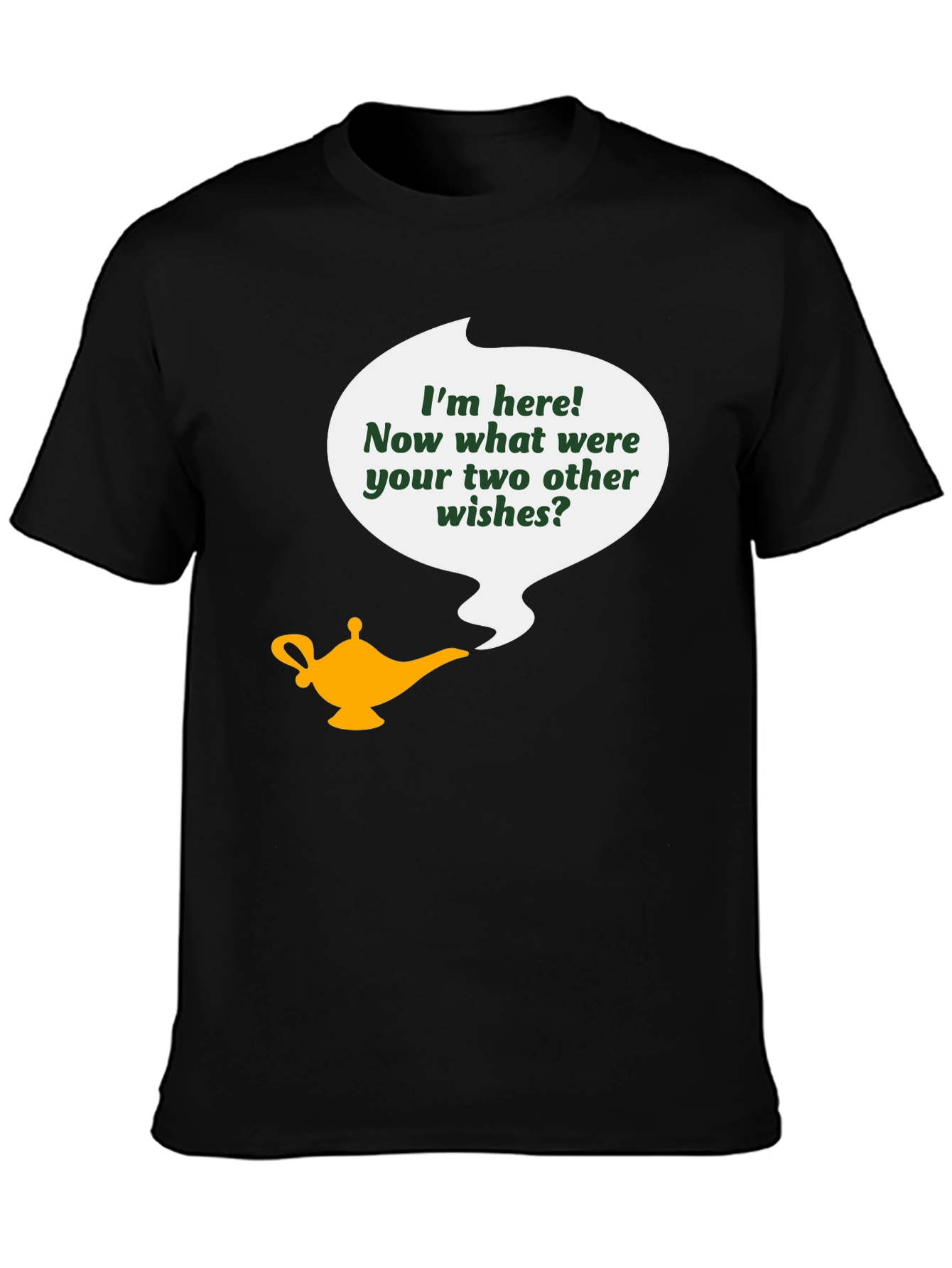 Genie Lamp Wish T-Shirt - Black