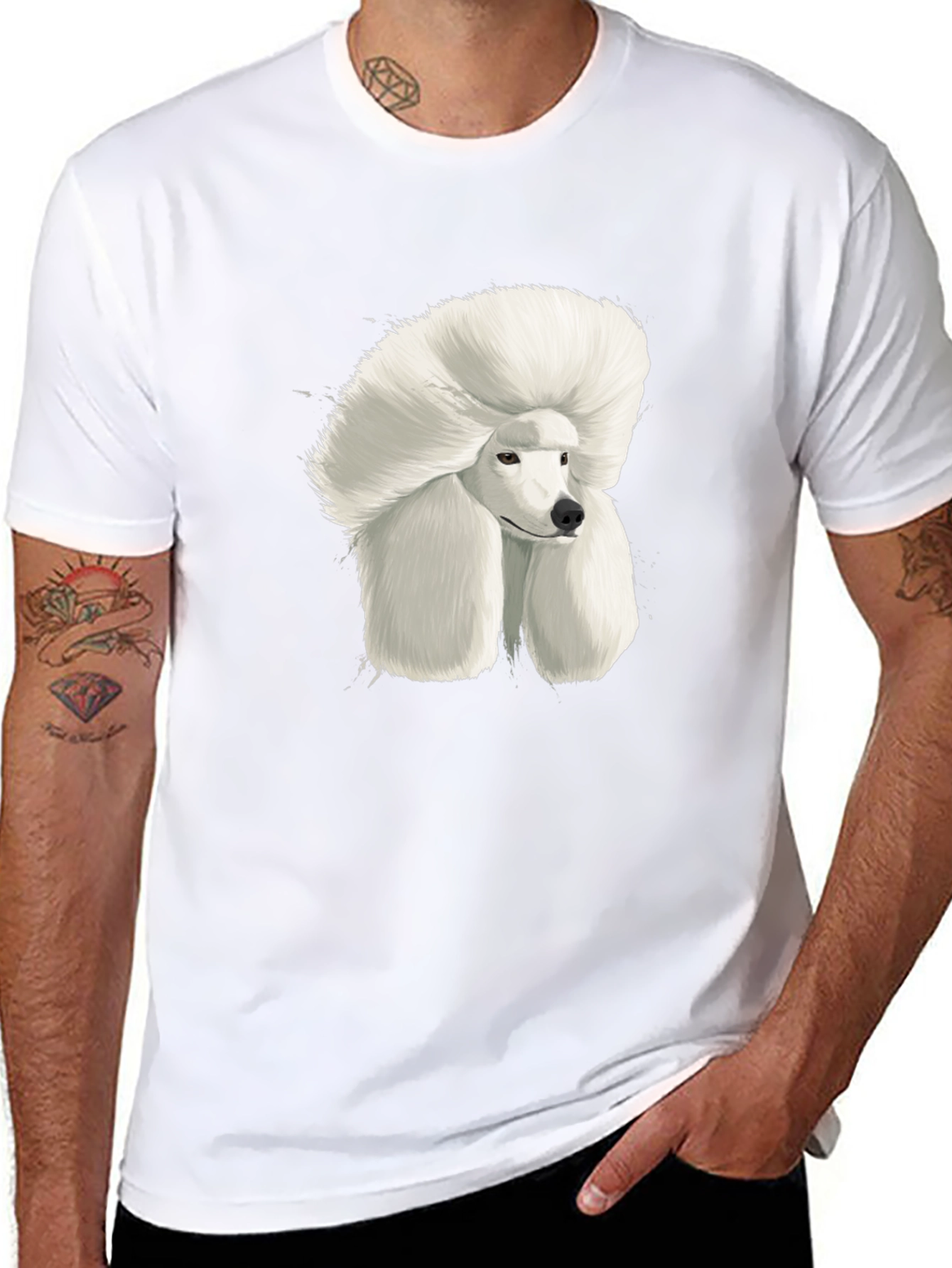 Poodle Art Graphic Tee - Stylish Dog Lover T-Shirt