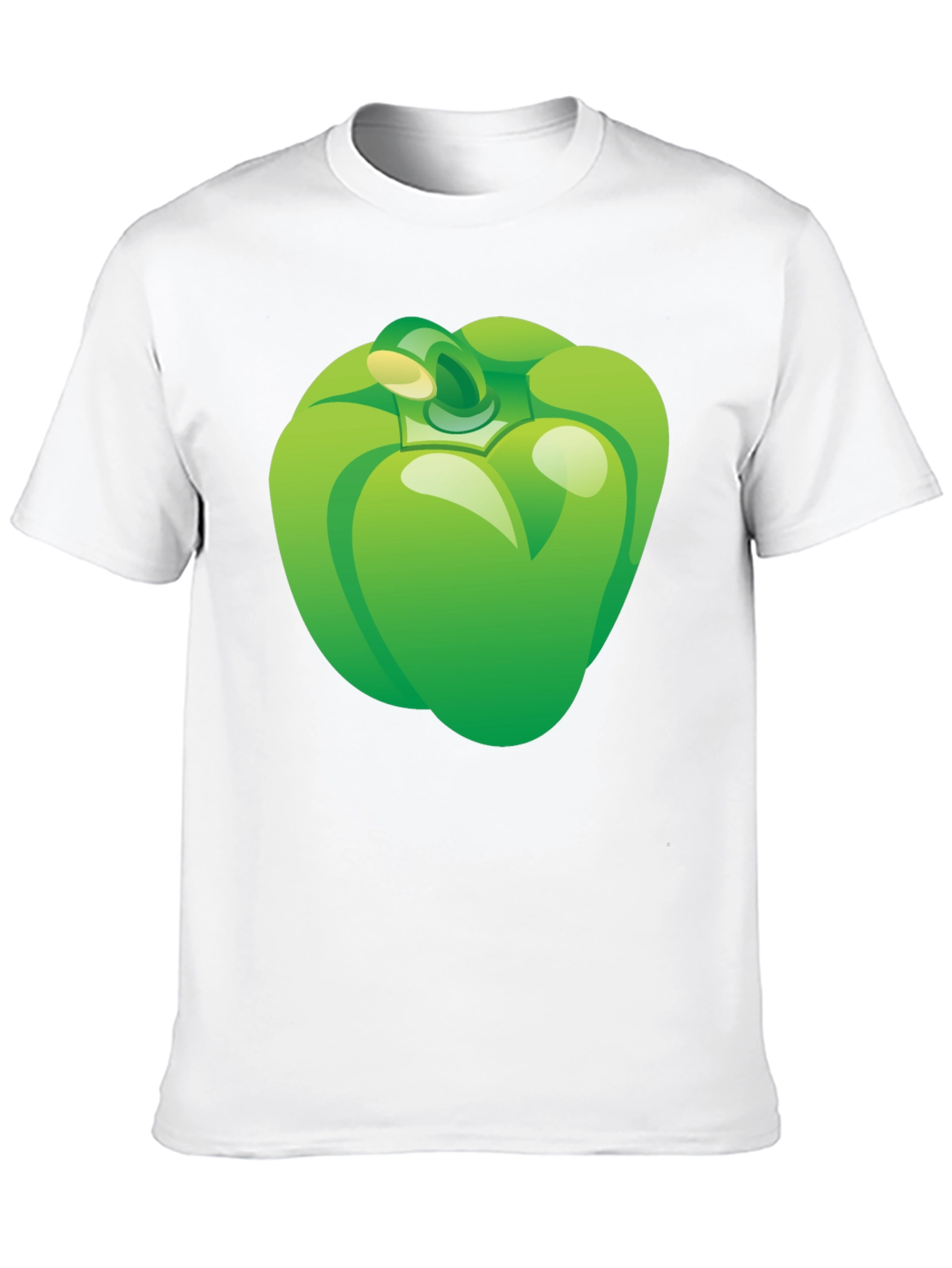 Green Pepper Graphic Tee - Casual Black T-Shirt