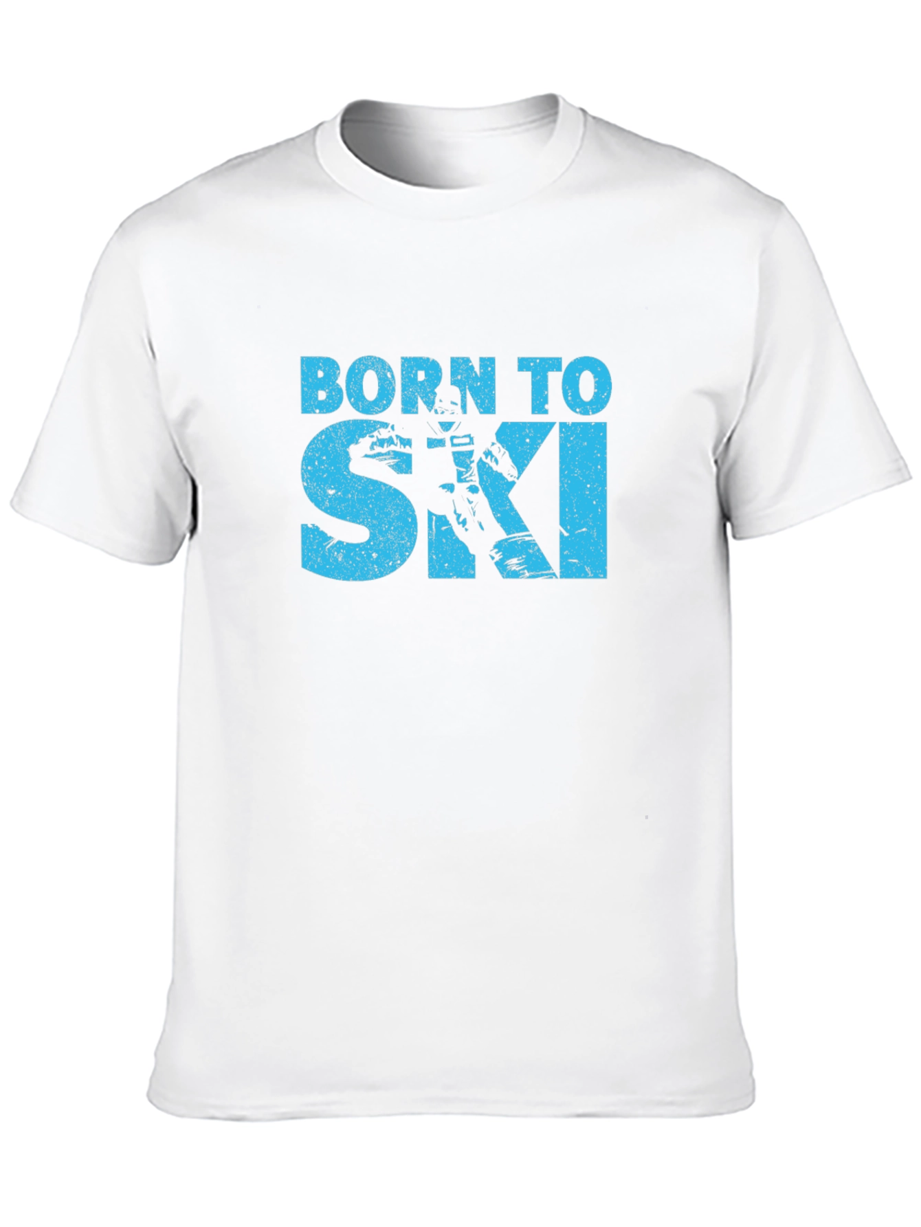 Born To Ski T-Shirt - Black Cotton Tee